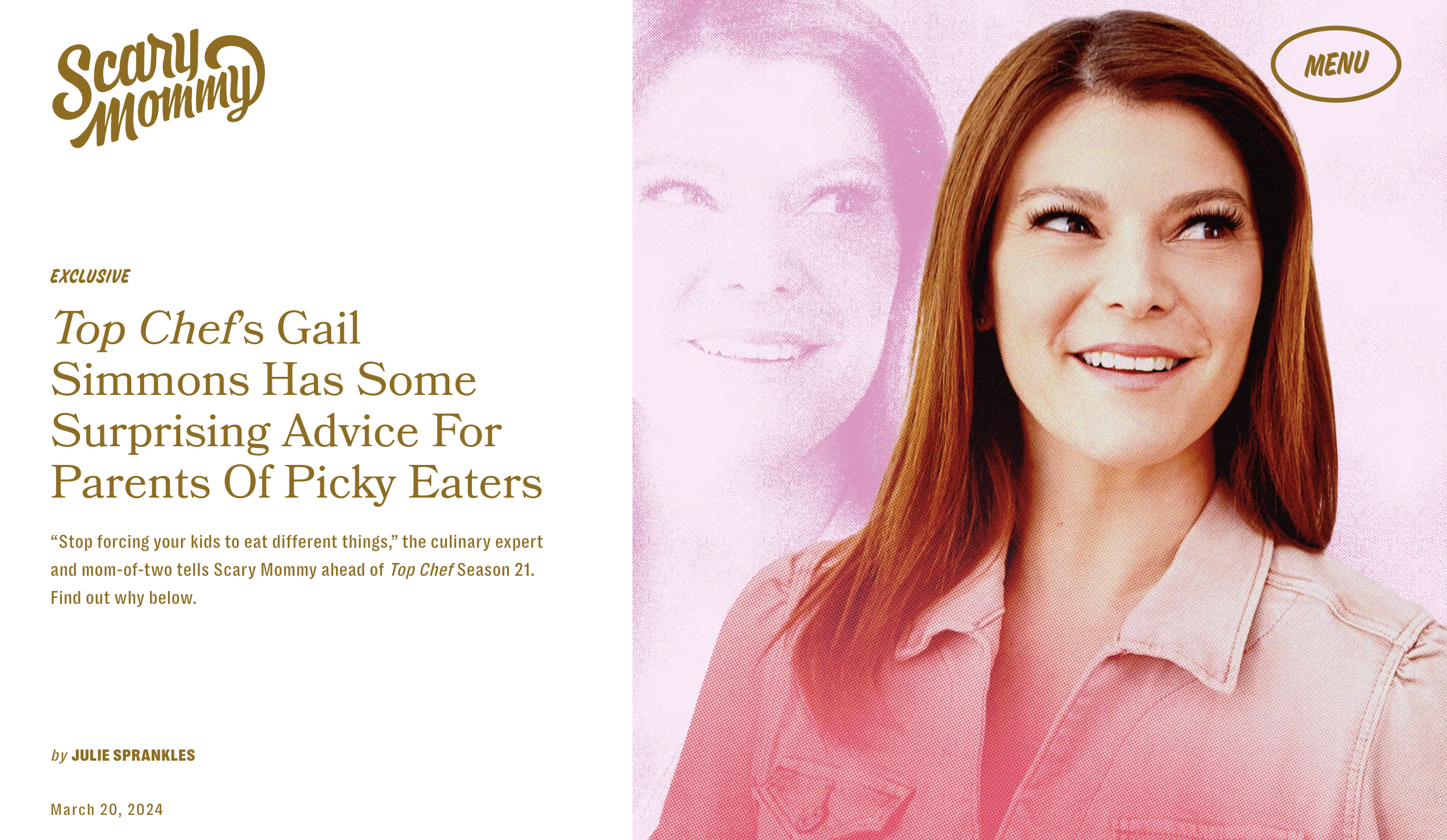 Top Chef’s Gail Simmons Has Some Surprising Advice For Parents Of Picky Eaters