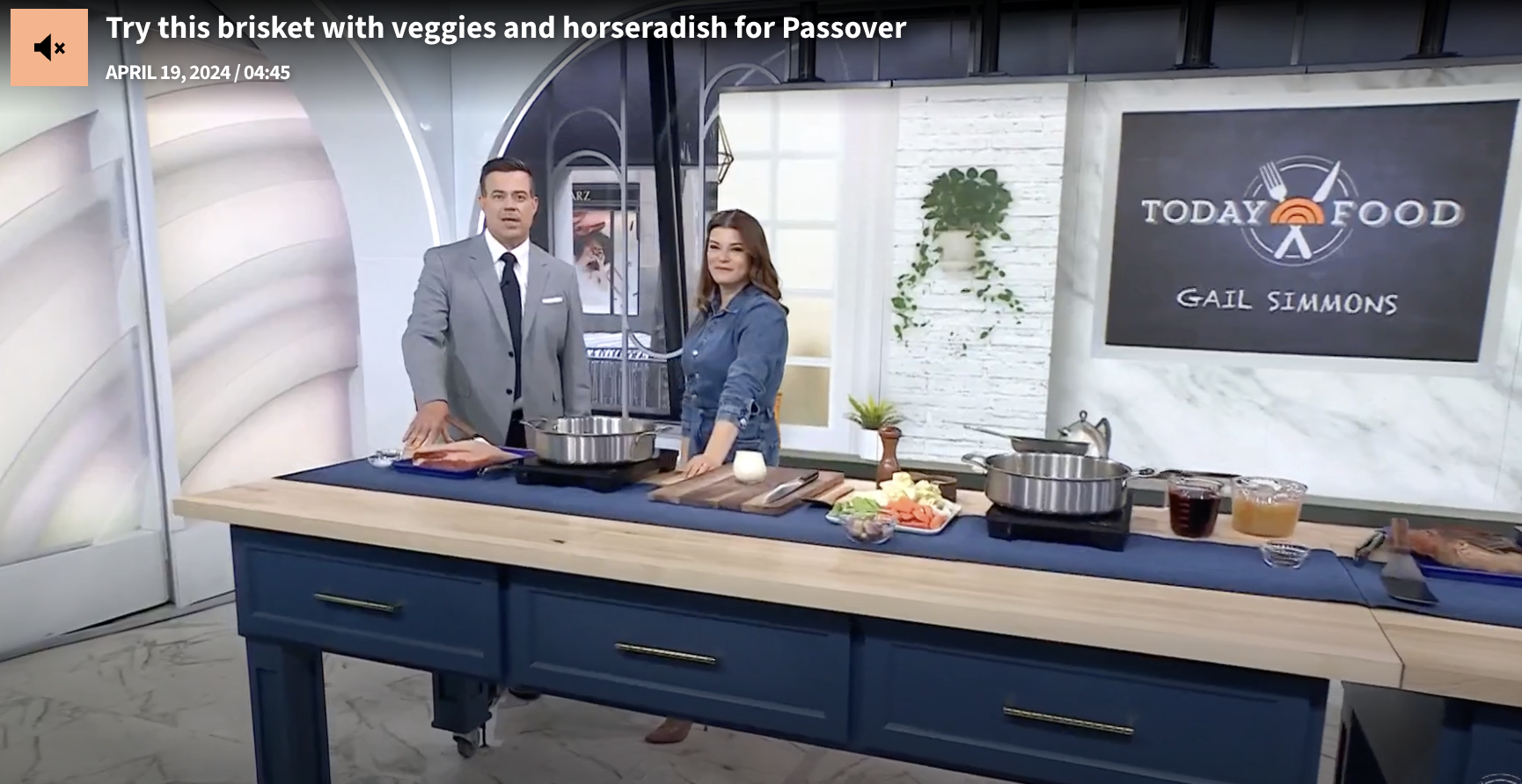 Try this brisket with veggies and horseradish for Passover