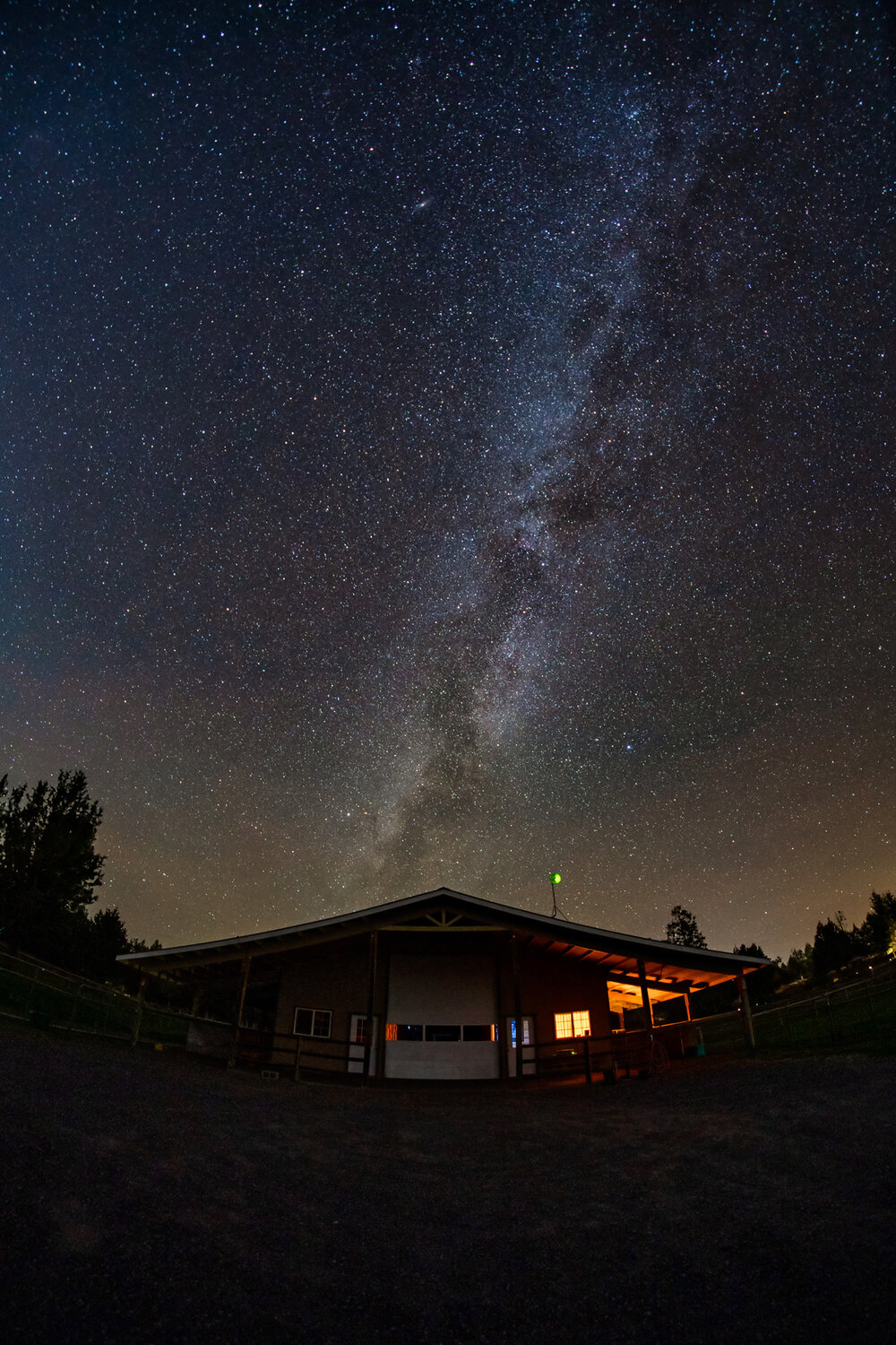 The Milky Way Over a Barn in Bend, Oregon