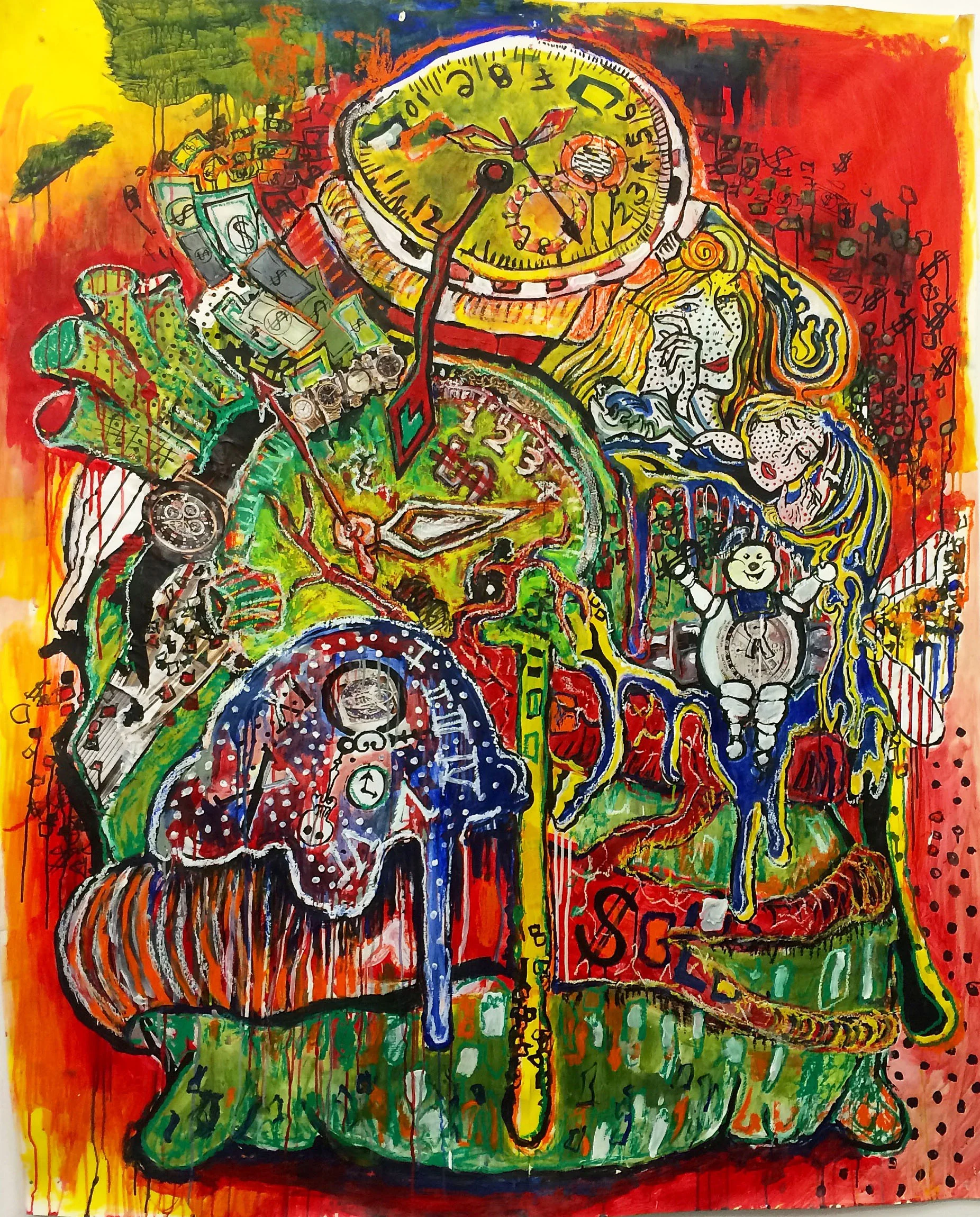 The American Dream (2/2) - 6' X 4' - Mixed Media on Paper - For Sale - Price Upon Request