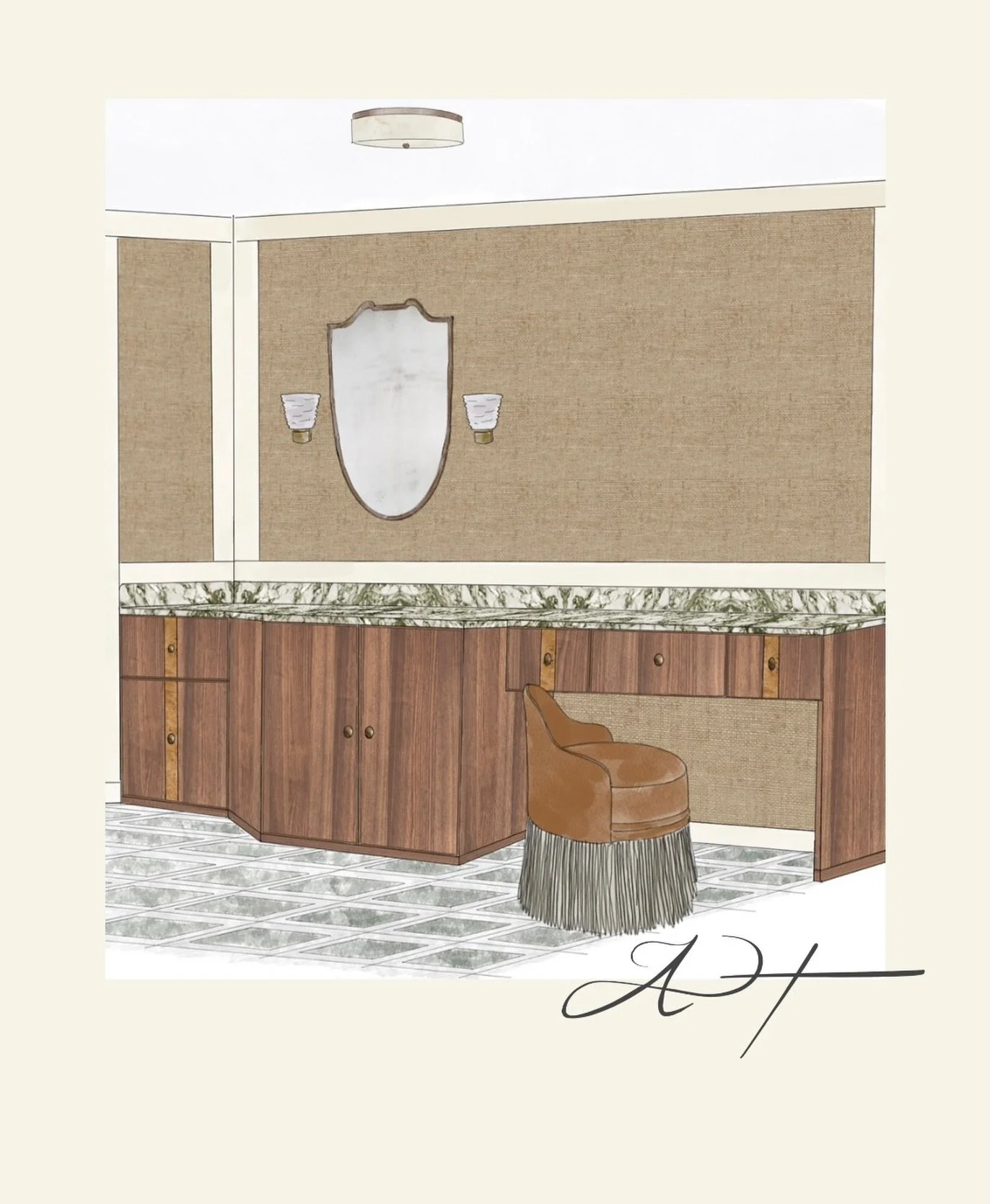 There&rsquo;s something special about beginning with a sketch. Especially when creating something bespoke, Issy&rsquo;s artistic renders allow us to explore proportion, mood and detail long before it exists in real life.

#interiordesignstudio #bespo