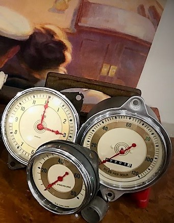 Diamond T gauges..Speedo converted to electric function