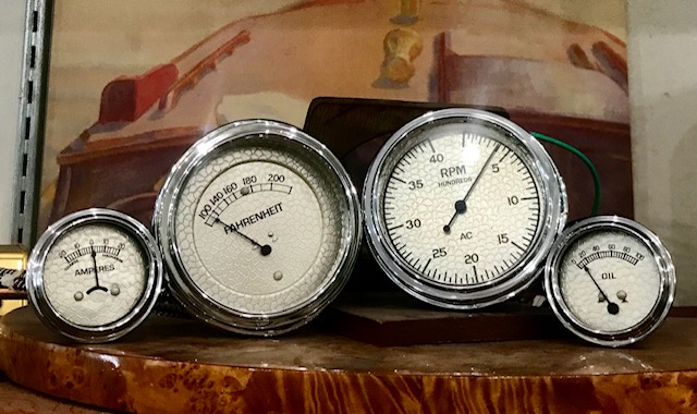 Fish scale Chris 30's gauges..tach converted to electric