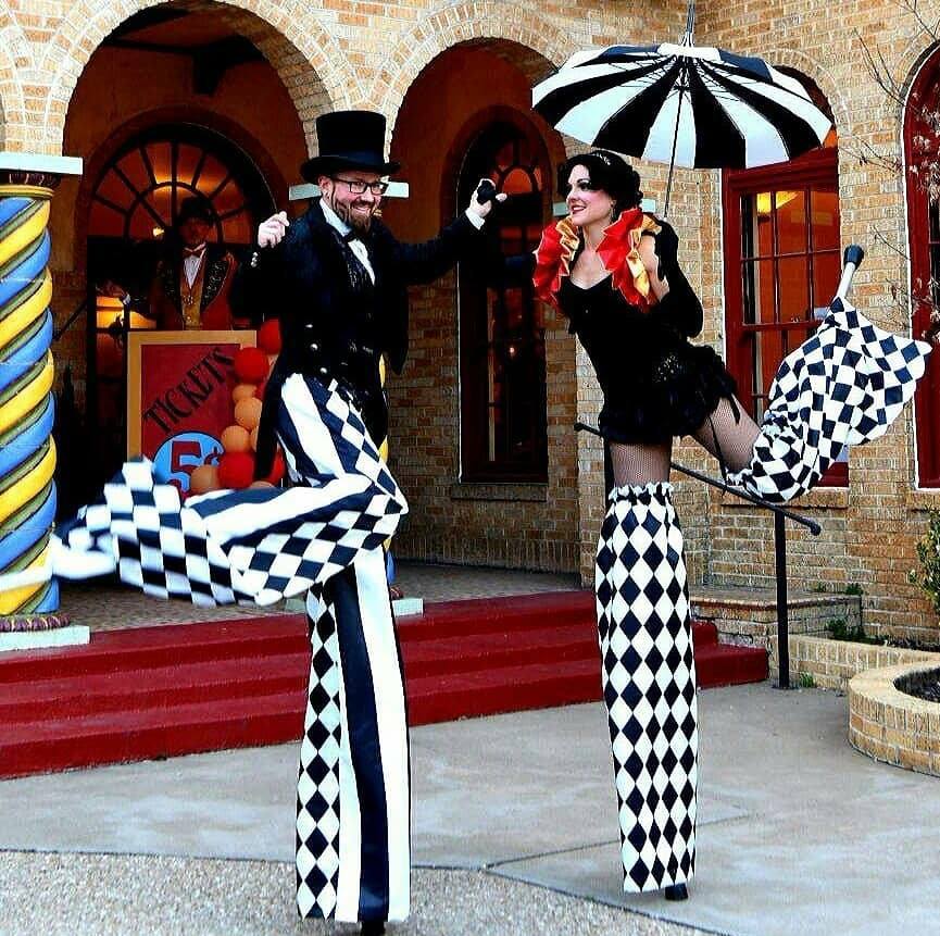 circus stilt walkers