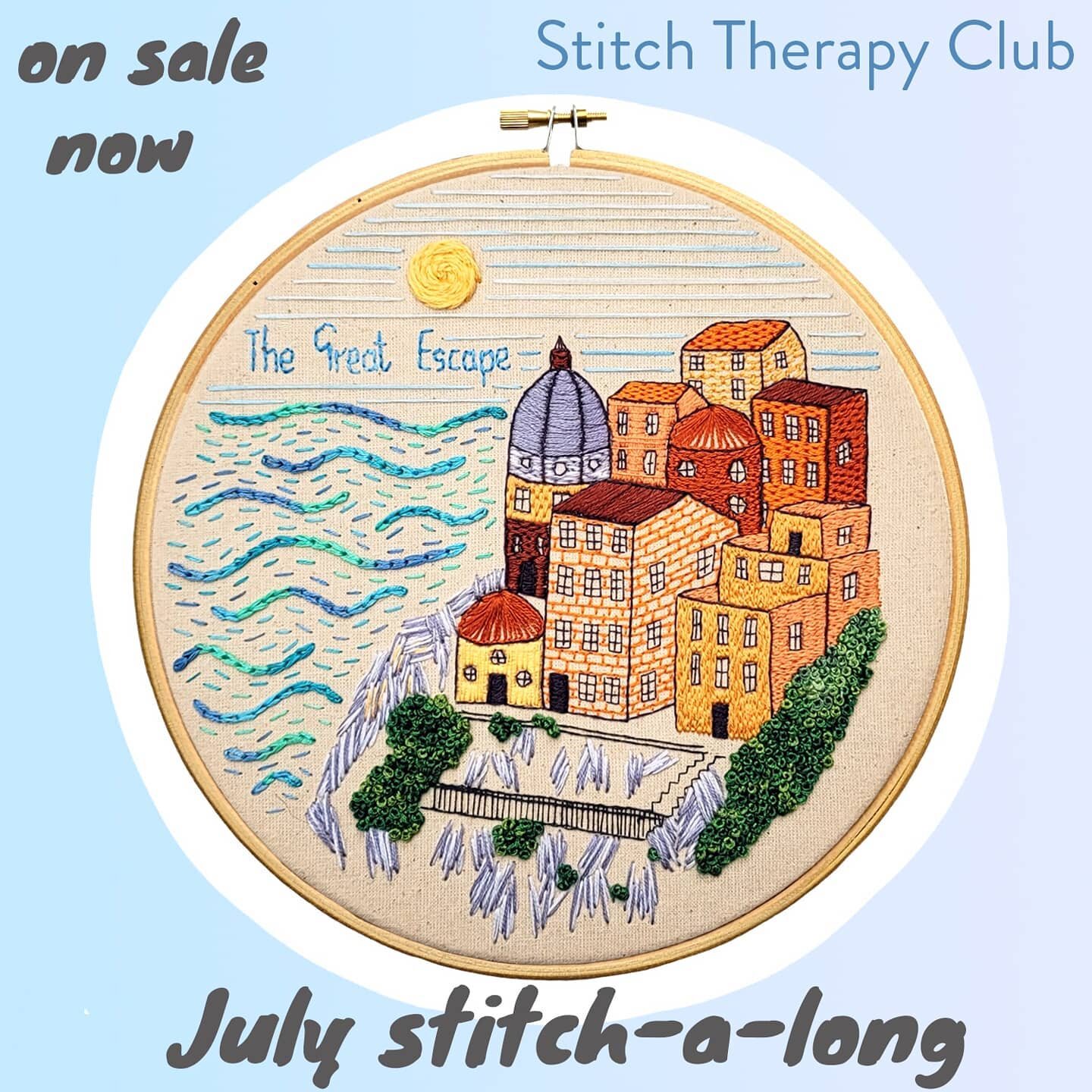 A big welcome to our July stitch-a-long... The Great Escape! Seeing as the vast majority of us haven't managed a holiday in the last eighteen months (or longer!), I thought i'd bring some beautiful scenery and coastlines to us! Based loosely on Manar