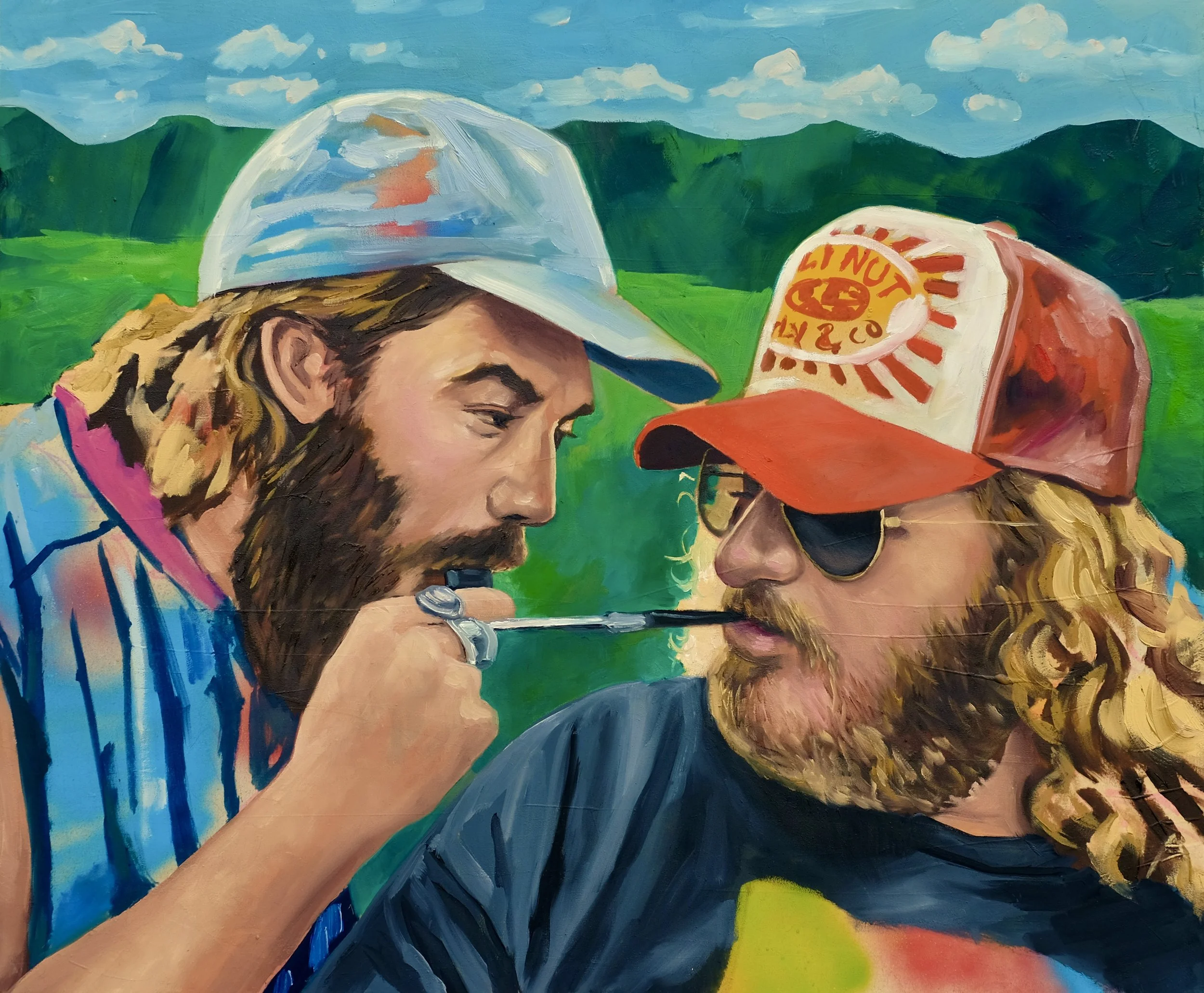   Pipe   Oil on panel  18 x 24 inches  2024 