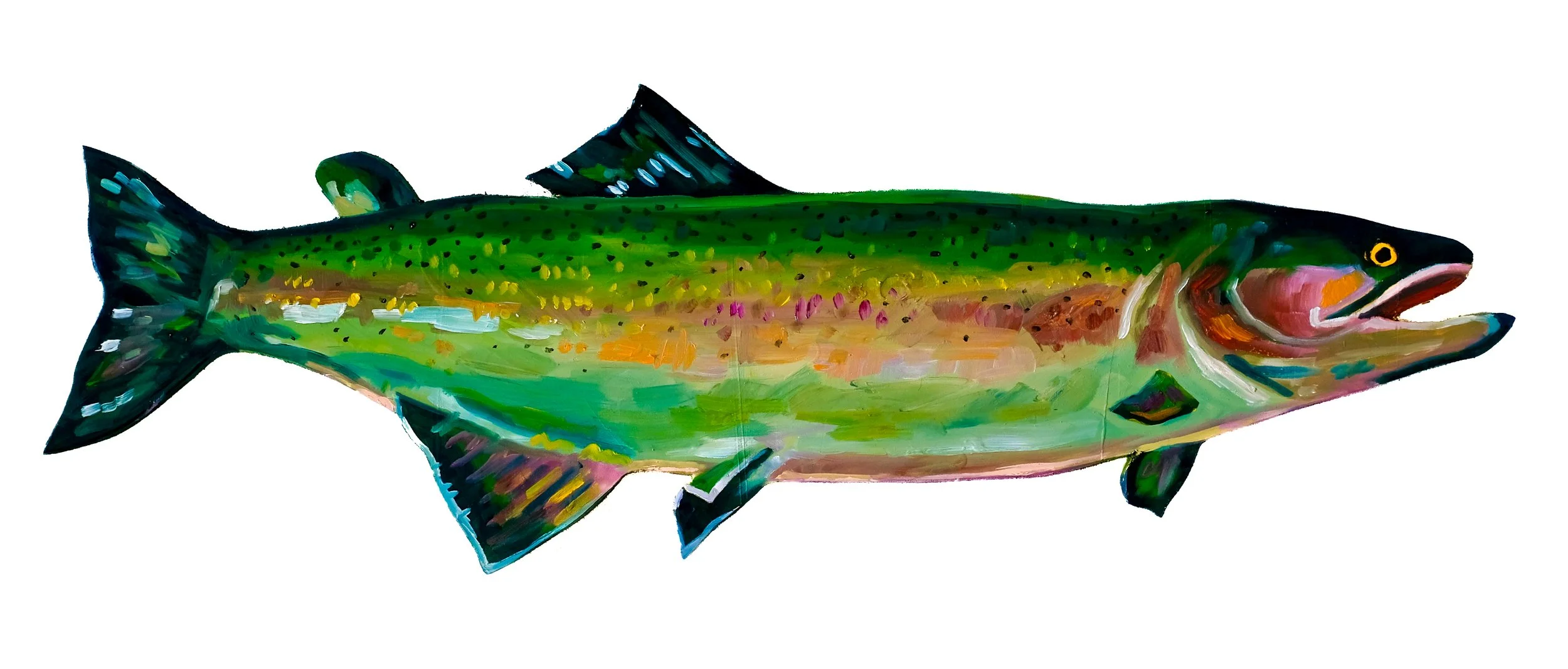 Fish Oil on panel 24 × 9 × 2 inches 2025