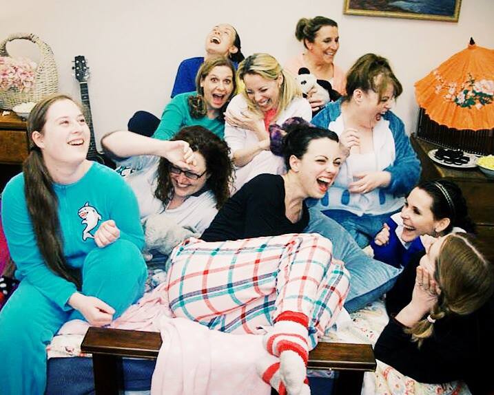 Mopco women sleepover before LADYPROV in Spring 2015