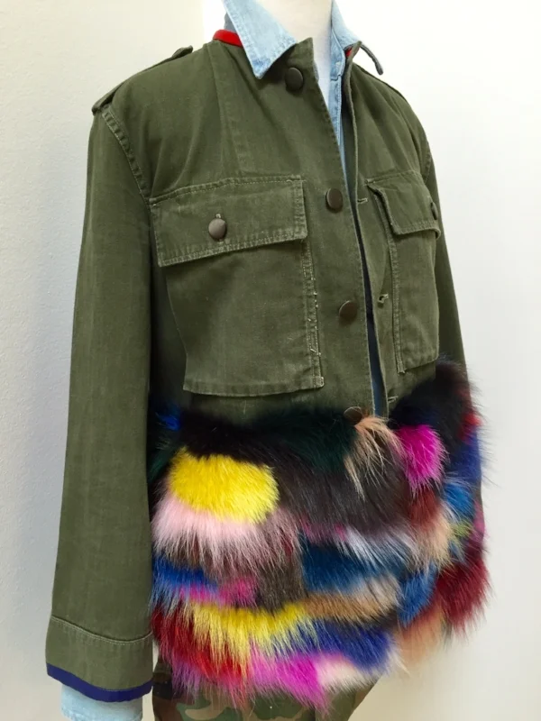 harvey faircloth patch fur army jacket