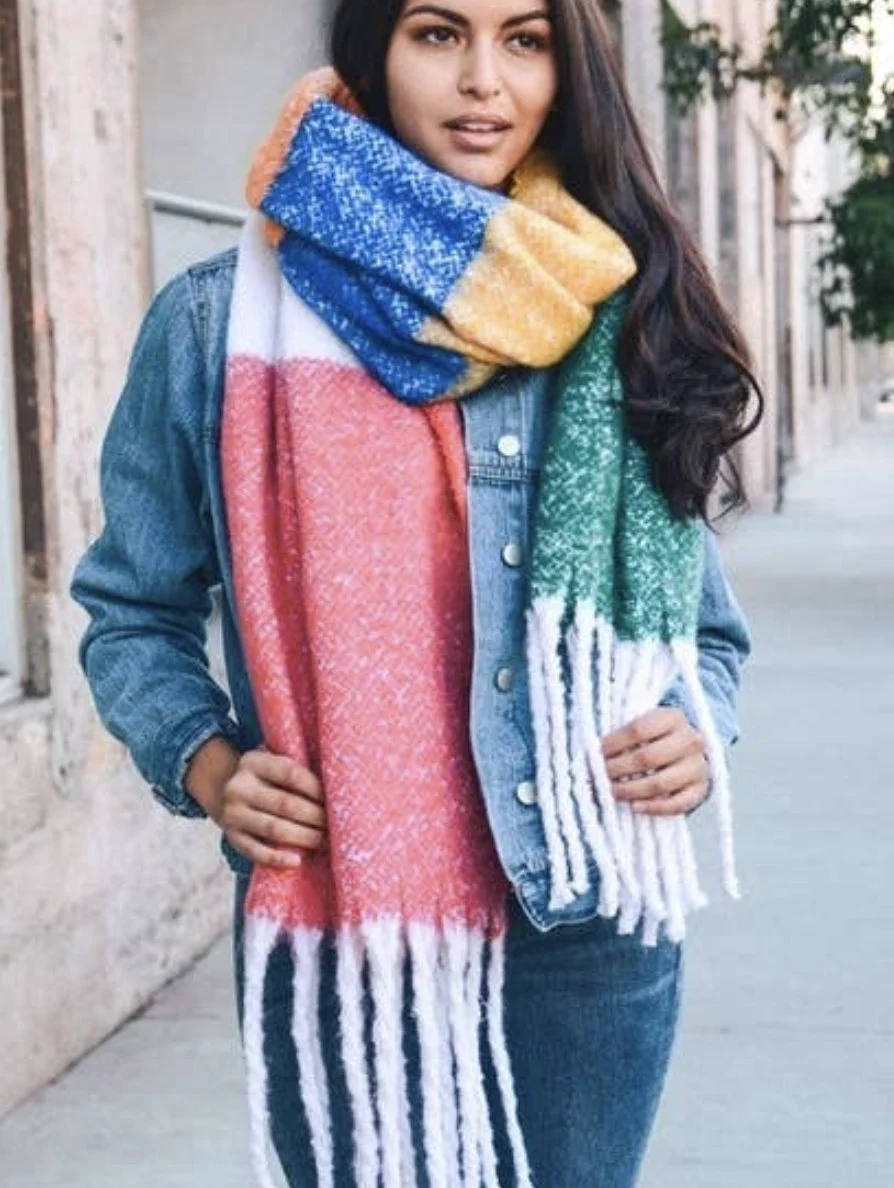 color block scarf
