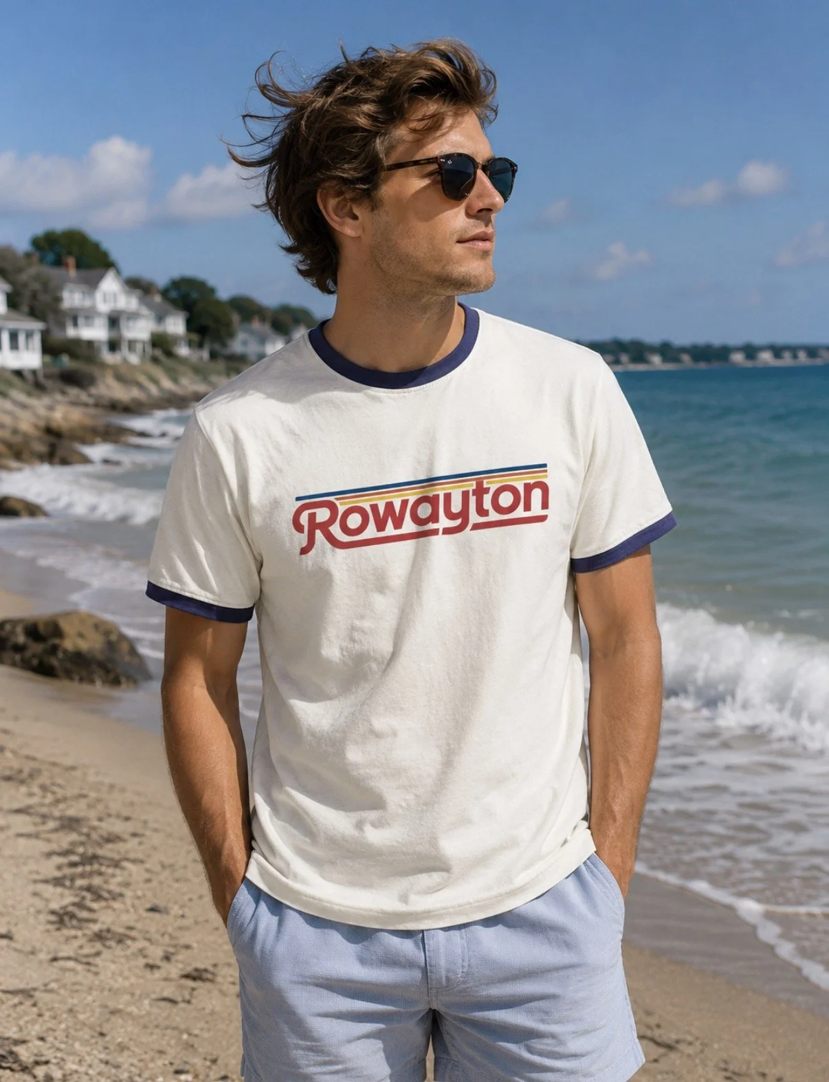 Retro Rowayton Ringer Tee