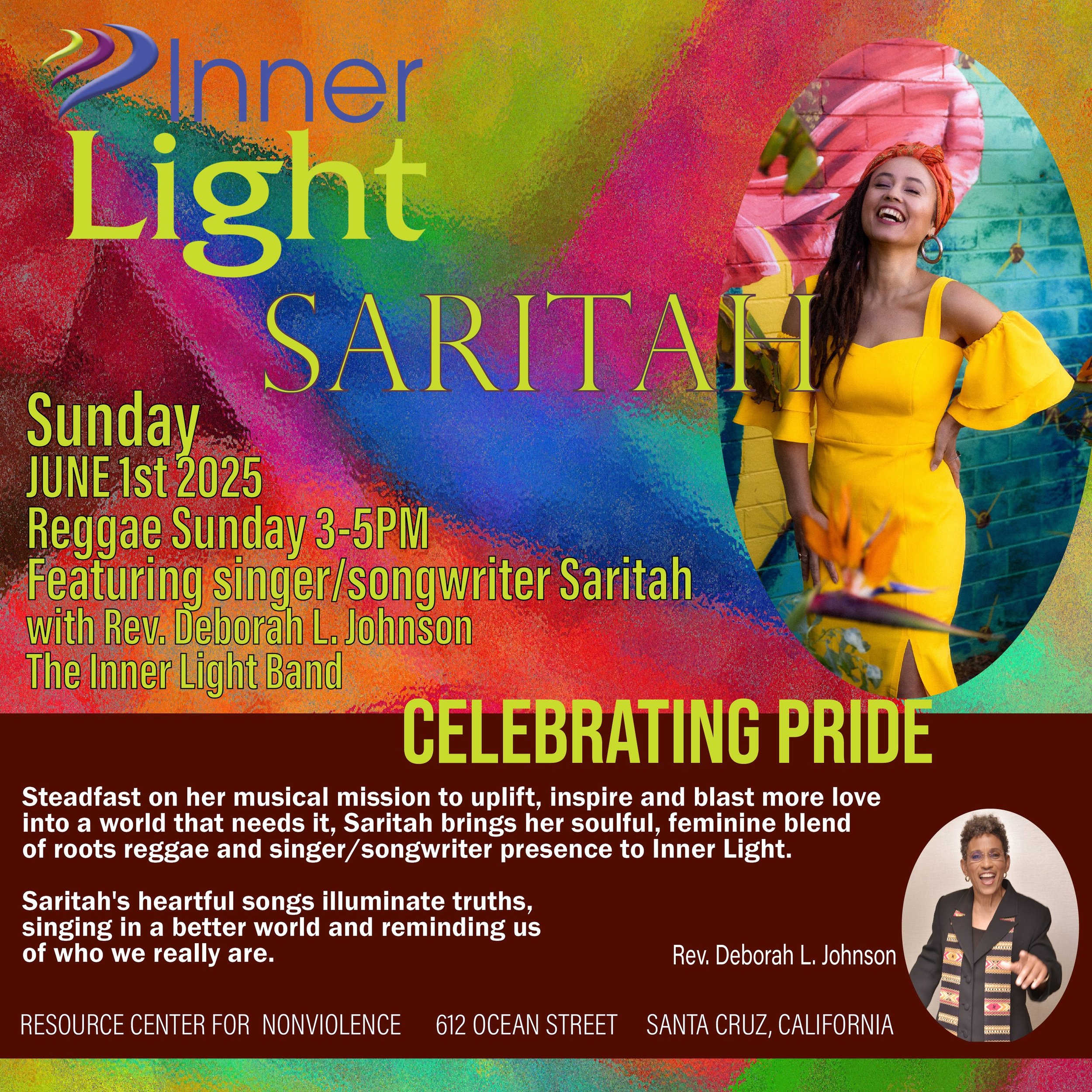 Inner Light Saritah Celebrating Pride with Rev. Deborah L. Johnson