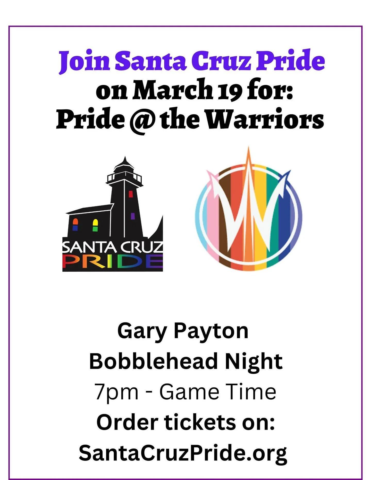 Let's show our PRIDE for Santa Cruz and the Warriors!!