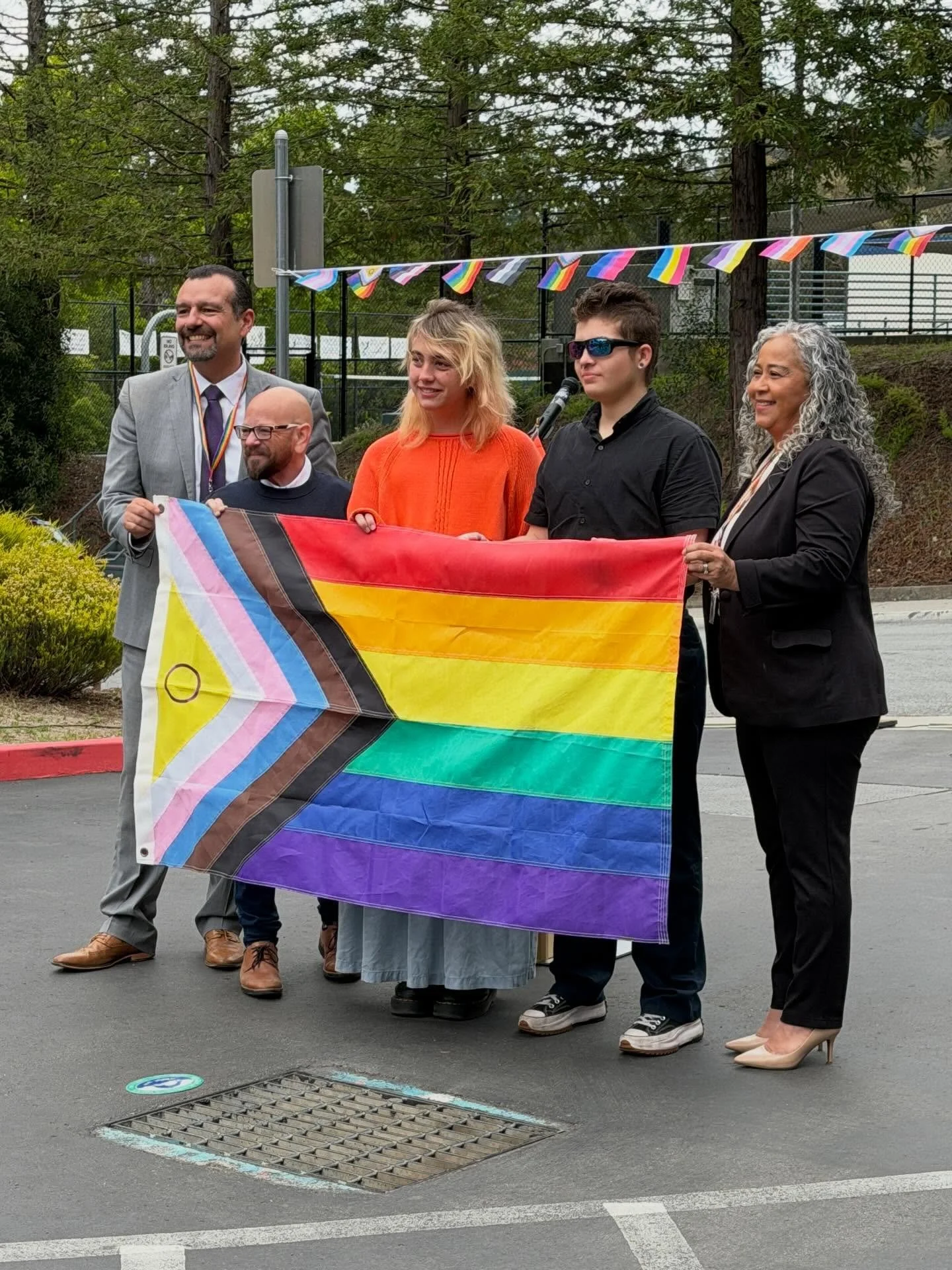 Congratulations to the Santa Cruz County Office of Education for the sixth annual rainbow flag raising in celebration of Harvey Milk&rsquo;s Birthday!  @santacruzcoe #harveymilkday