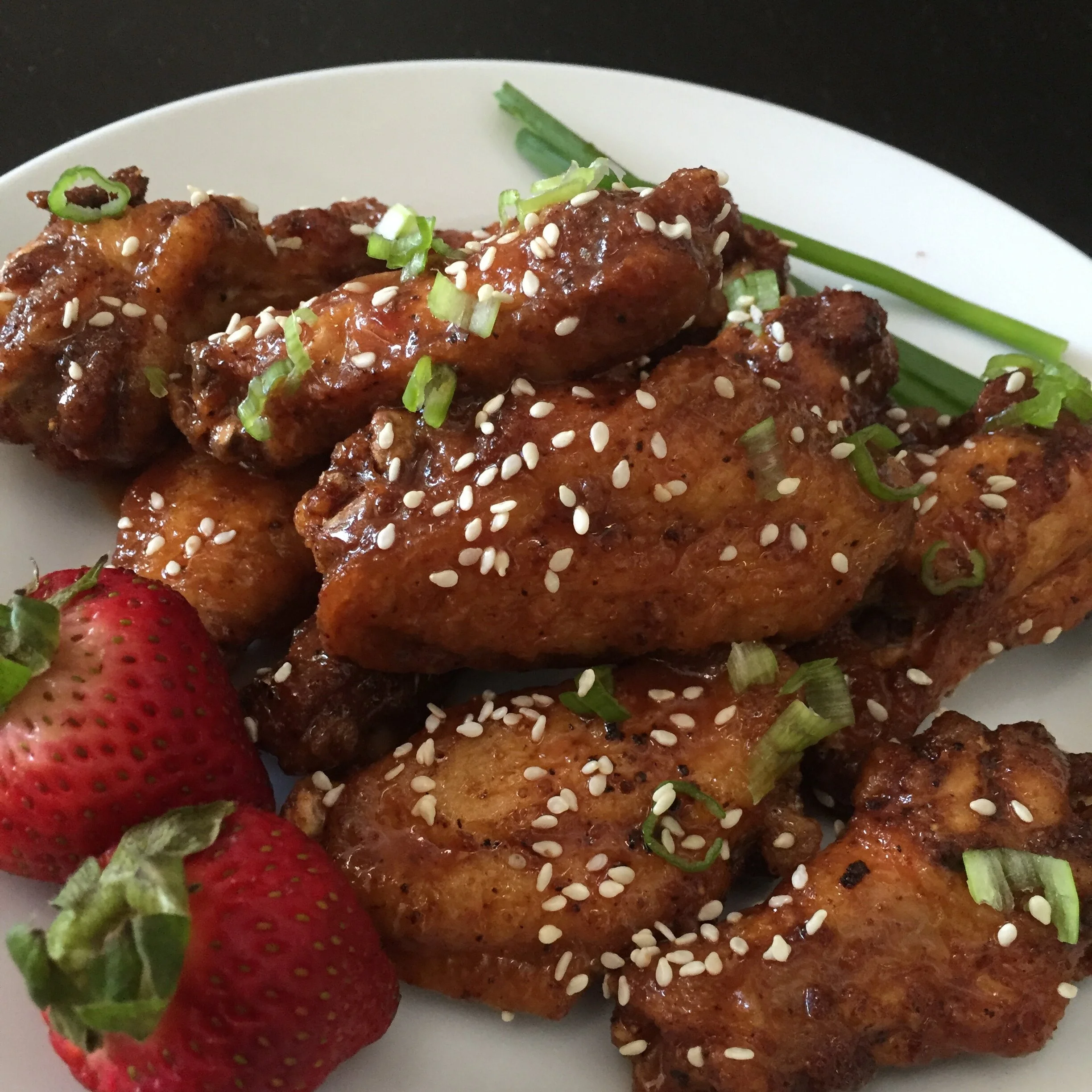 Spicy Strawberry Glazed Wings