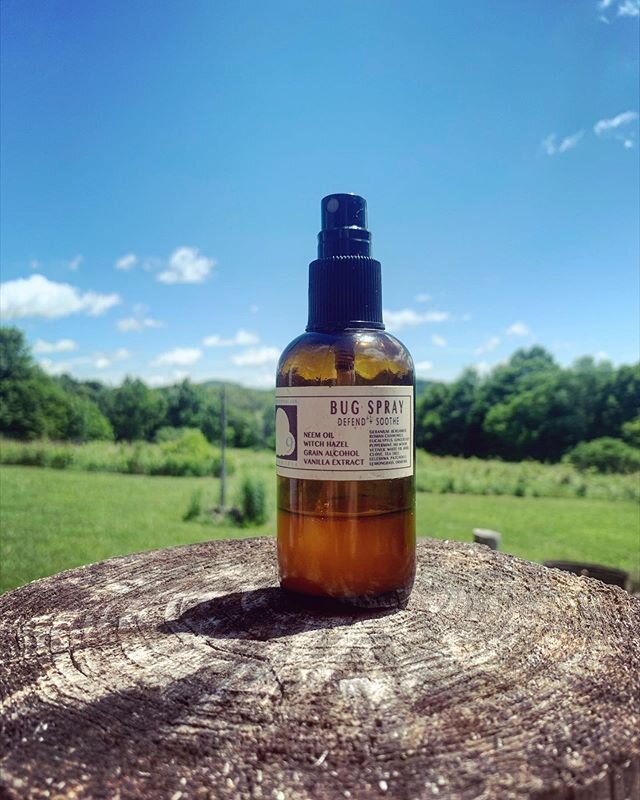 Bug spray! Back in constant rotation. I&rsquo;ve been dousing my legs in it and rubbing in, making sure not to miss a spot! This formula is blended up with neem oil, aloe, witch hazel and 16 essential oils to combat bugs- but not have you smell like 