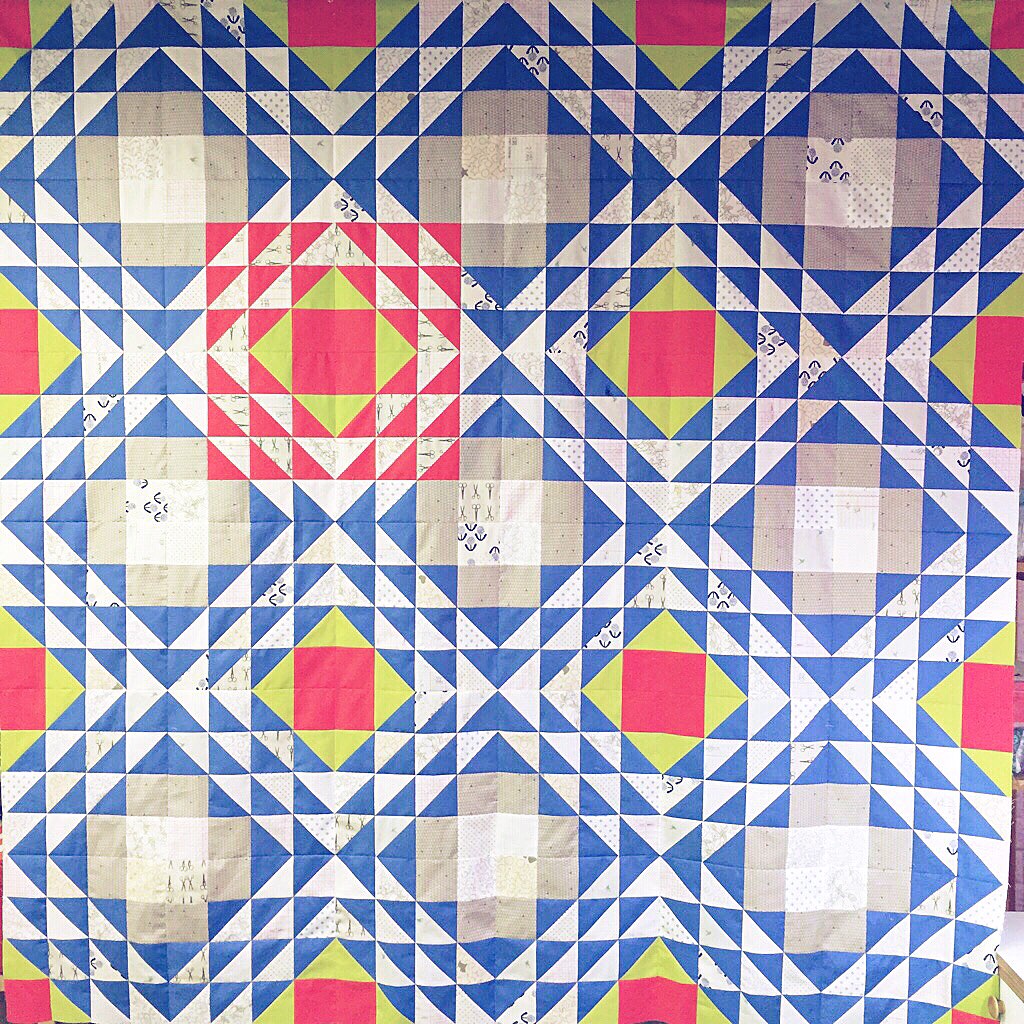 This is my own design/take on the Ocean Waves quilt. You can find more pics by searching the hashtag #oceanwavvesquilt on Instagram.