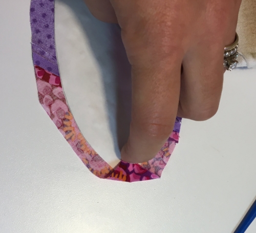 Folding starched tip over template