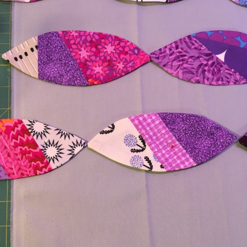 Petals are staggered or off-set from row to row
