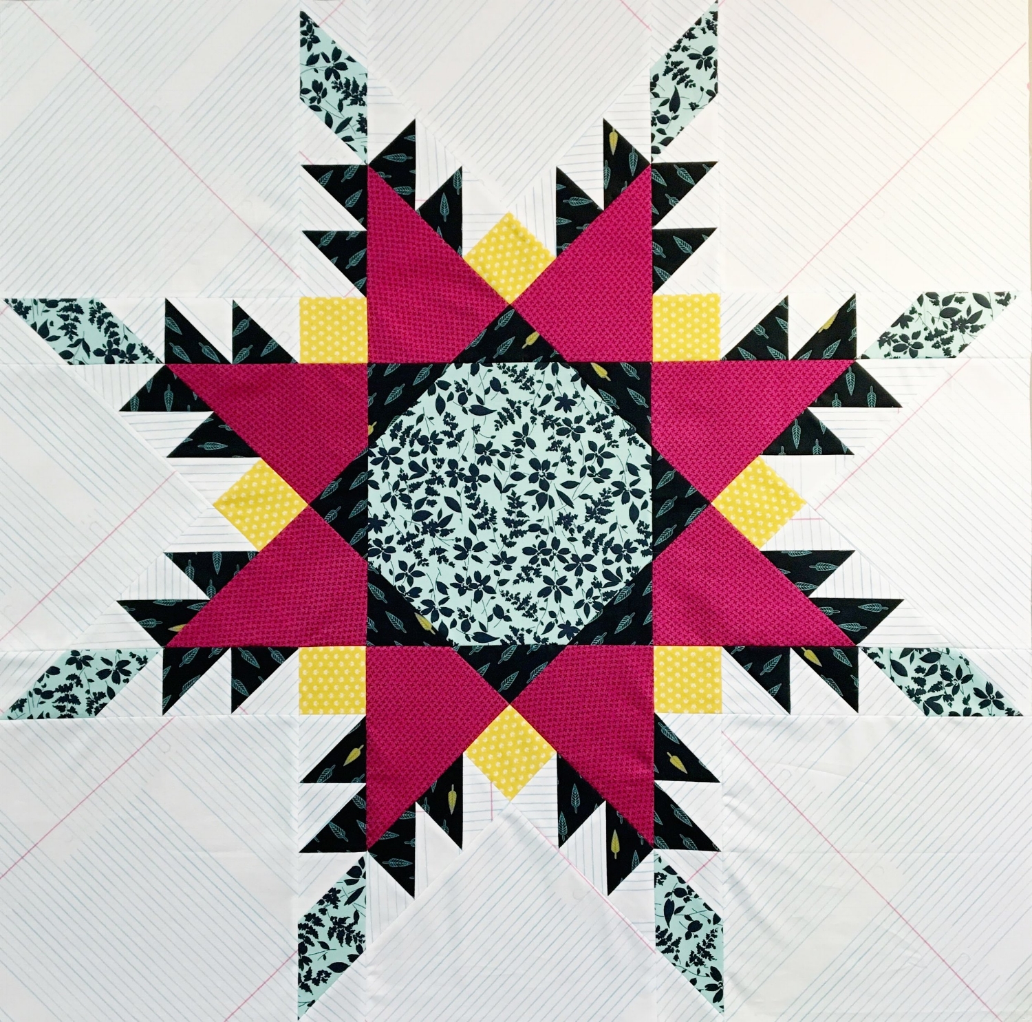 This was my original vision for the 36". I was just going to quilt it and bind it. It would have been fine. But then I had another idea...