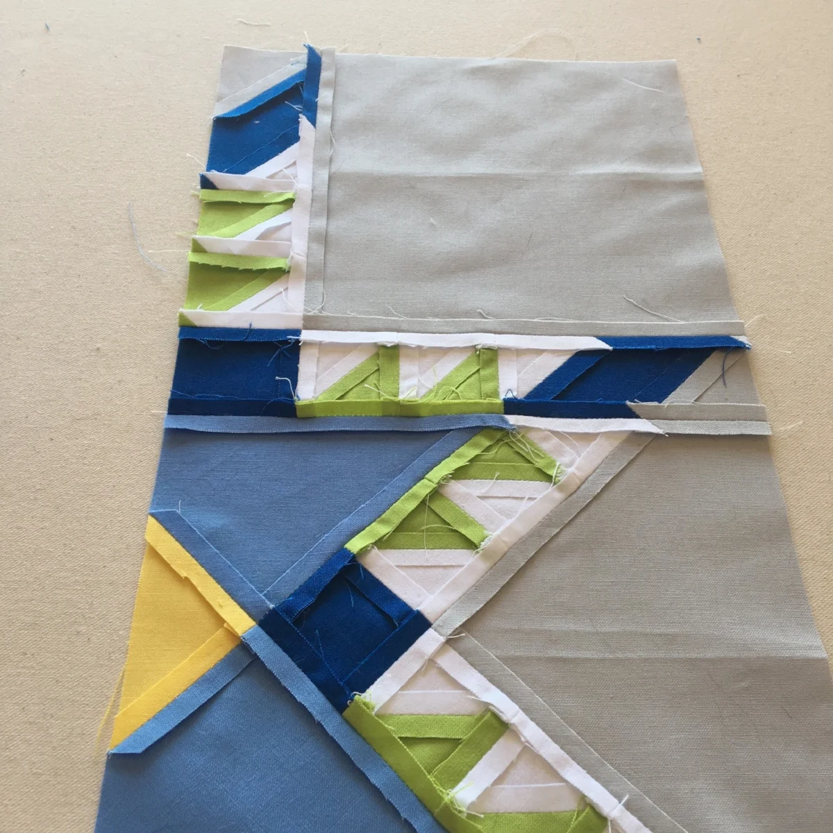 Next up are the 20" Fierce Feathered Star blocks! You'll notice there is no paper used to sew these pieces together. ;)