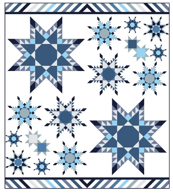 Snowflake Sampler QAL - 76" x 86"