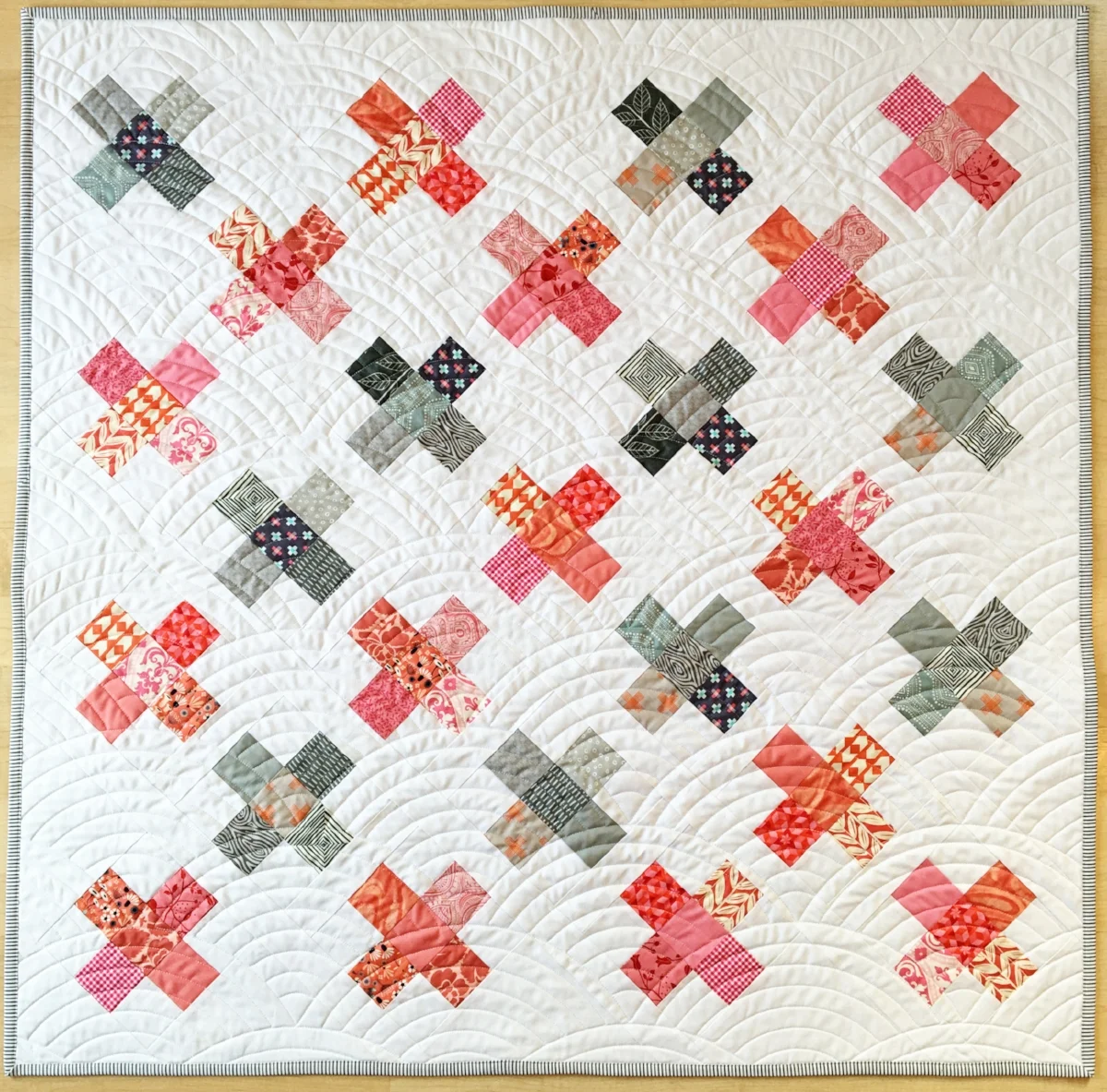 Nine X quilt - baby size 42" x 42"