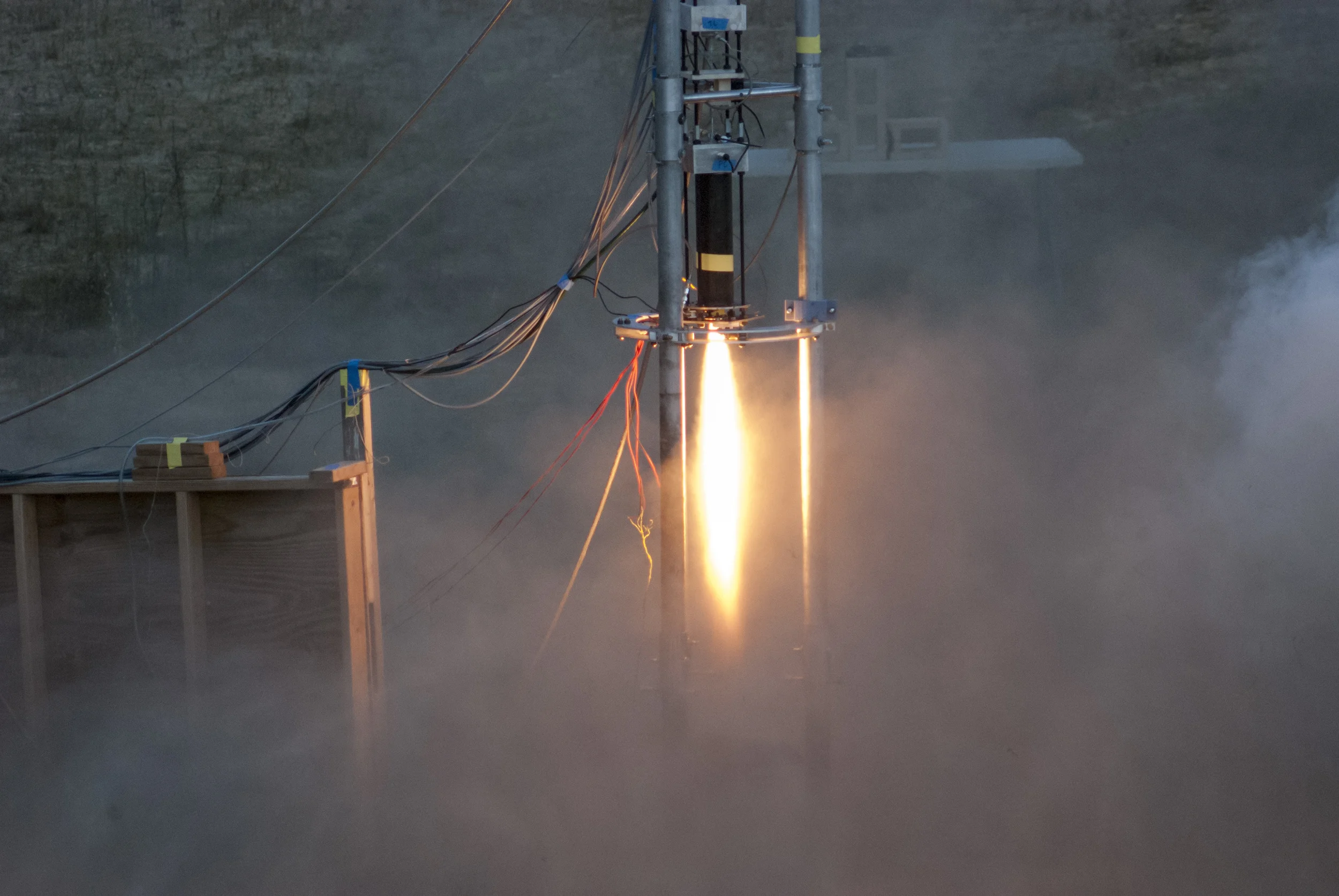  Mk IIb hybrid motor during a hot fire test 
