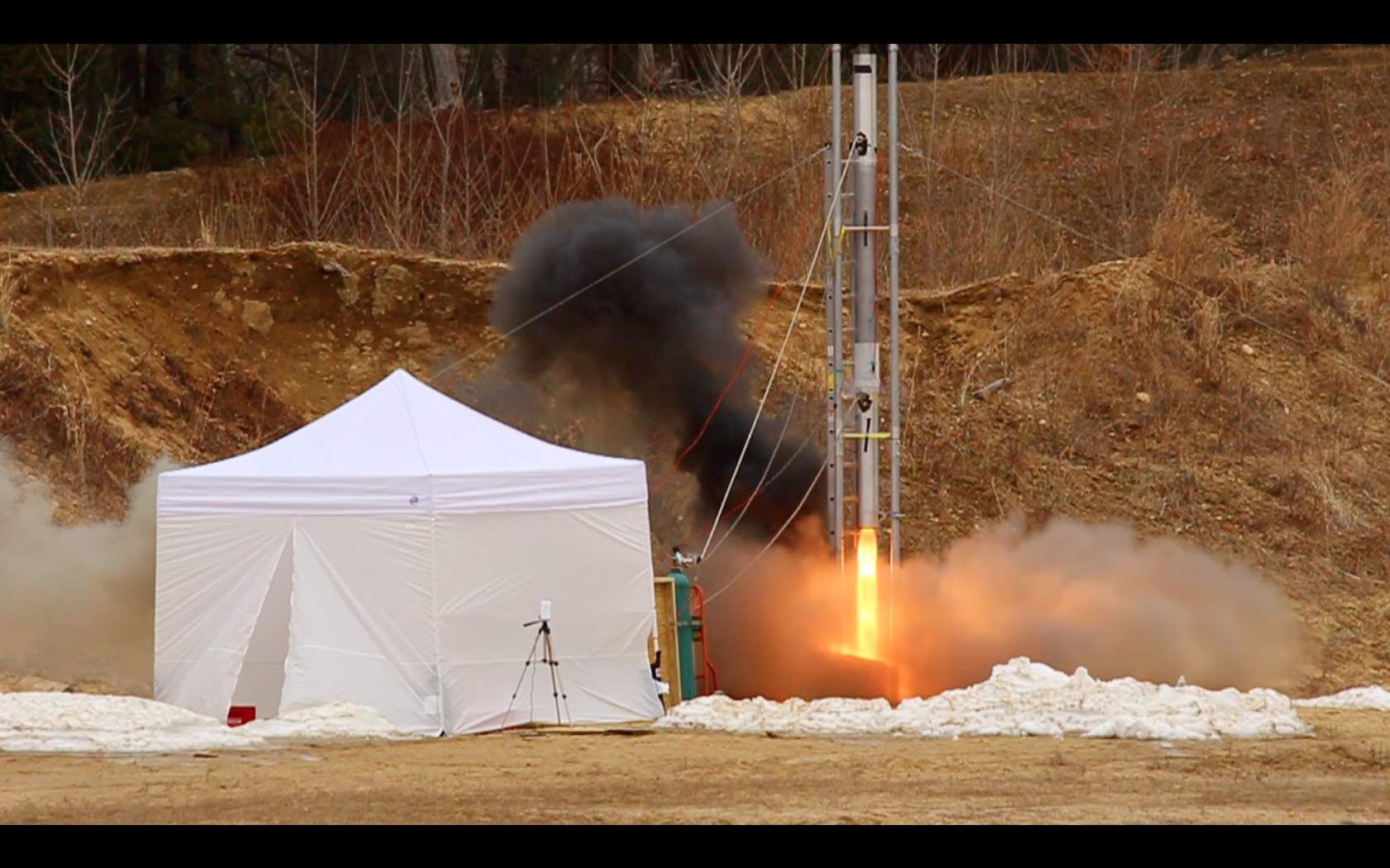  Mk IV hybrid motor hot fire test 