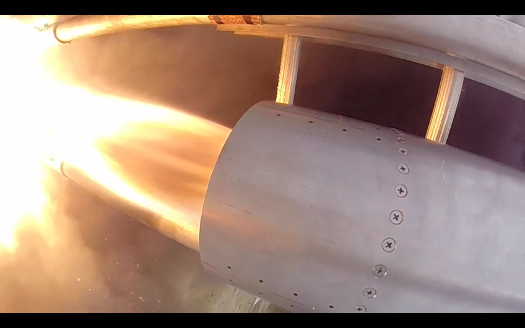  Mk IV hybrid motor hot fire test 
