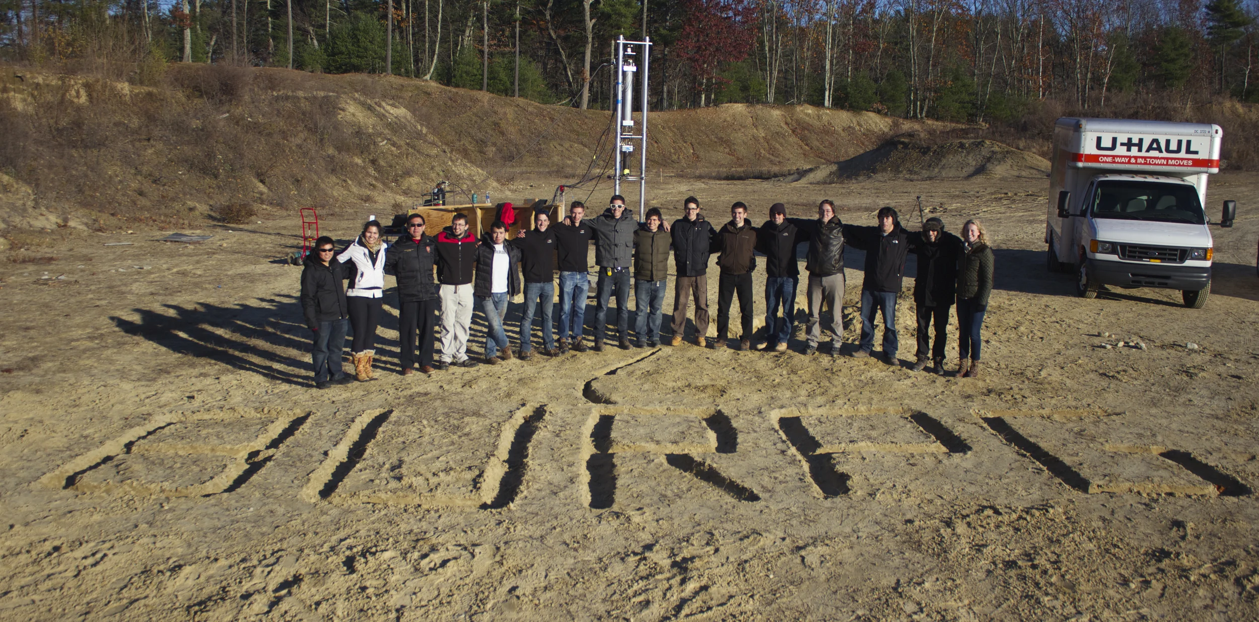  The team after a Mk IIb hot fire test 