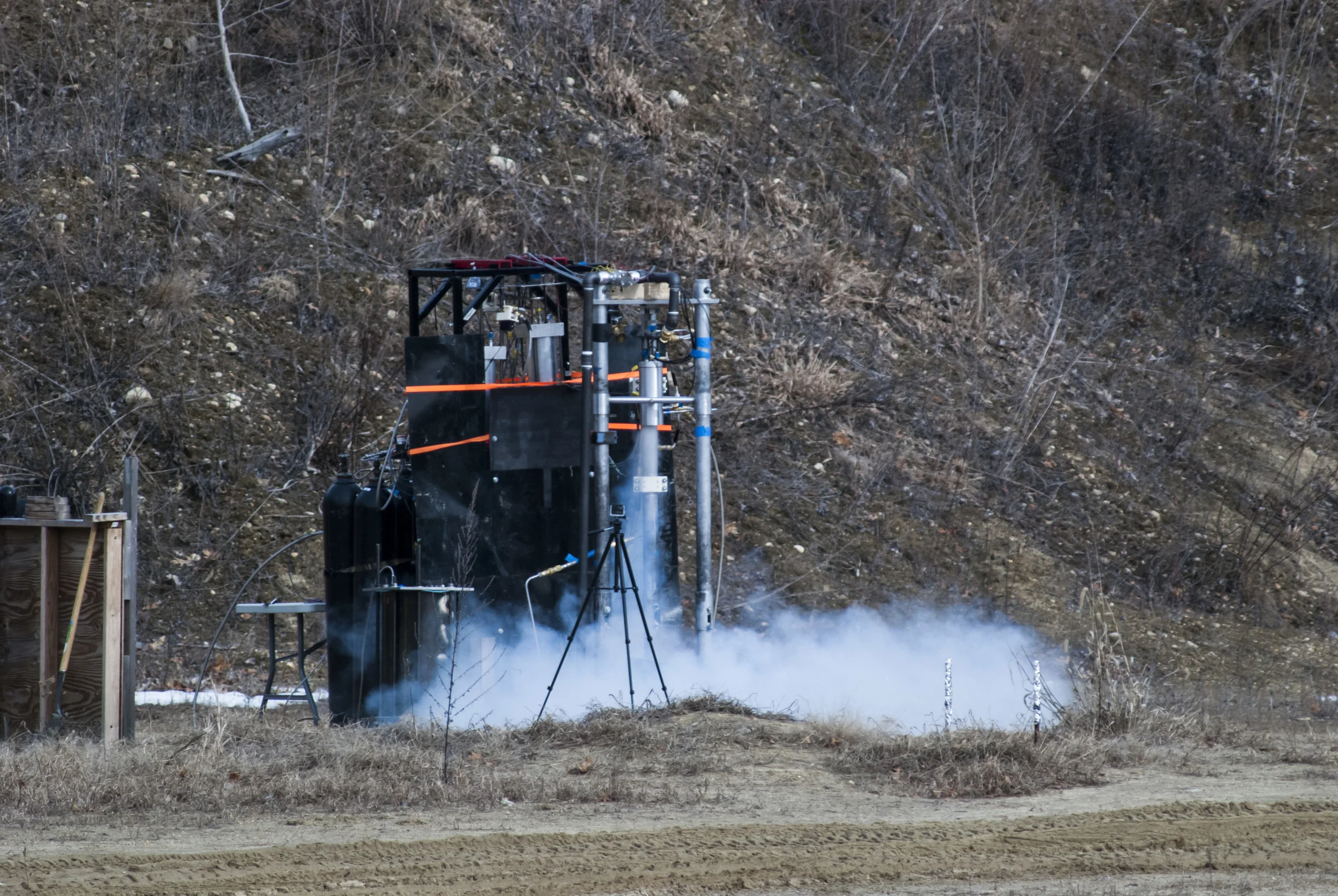 Lotus Dev engine during a cold flow test