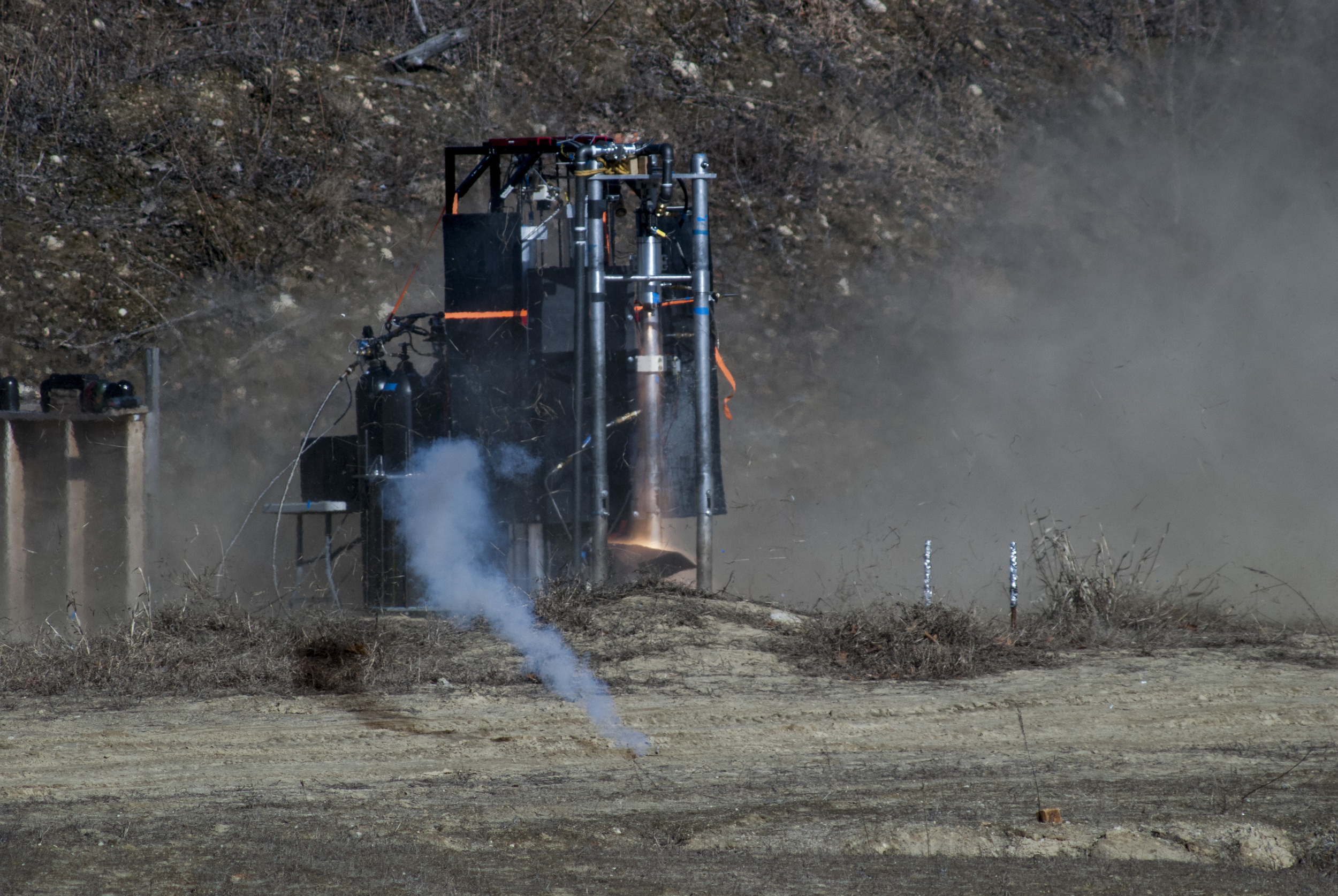 Lotus during hot fire testing