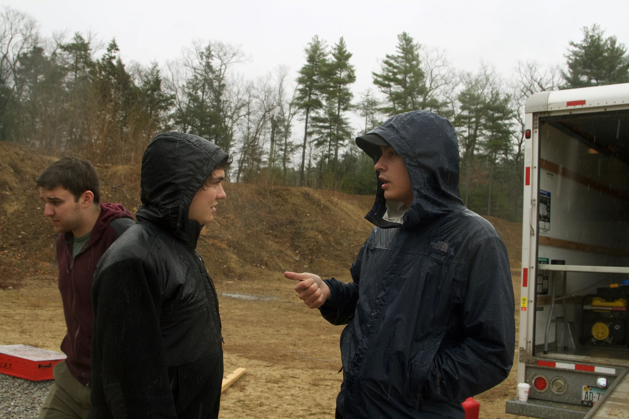 Dean De Carli & Jeremy Pedro before a Lotus hot fire test