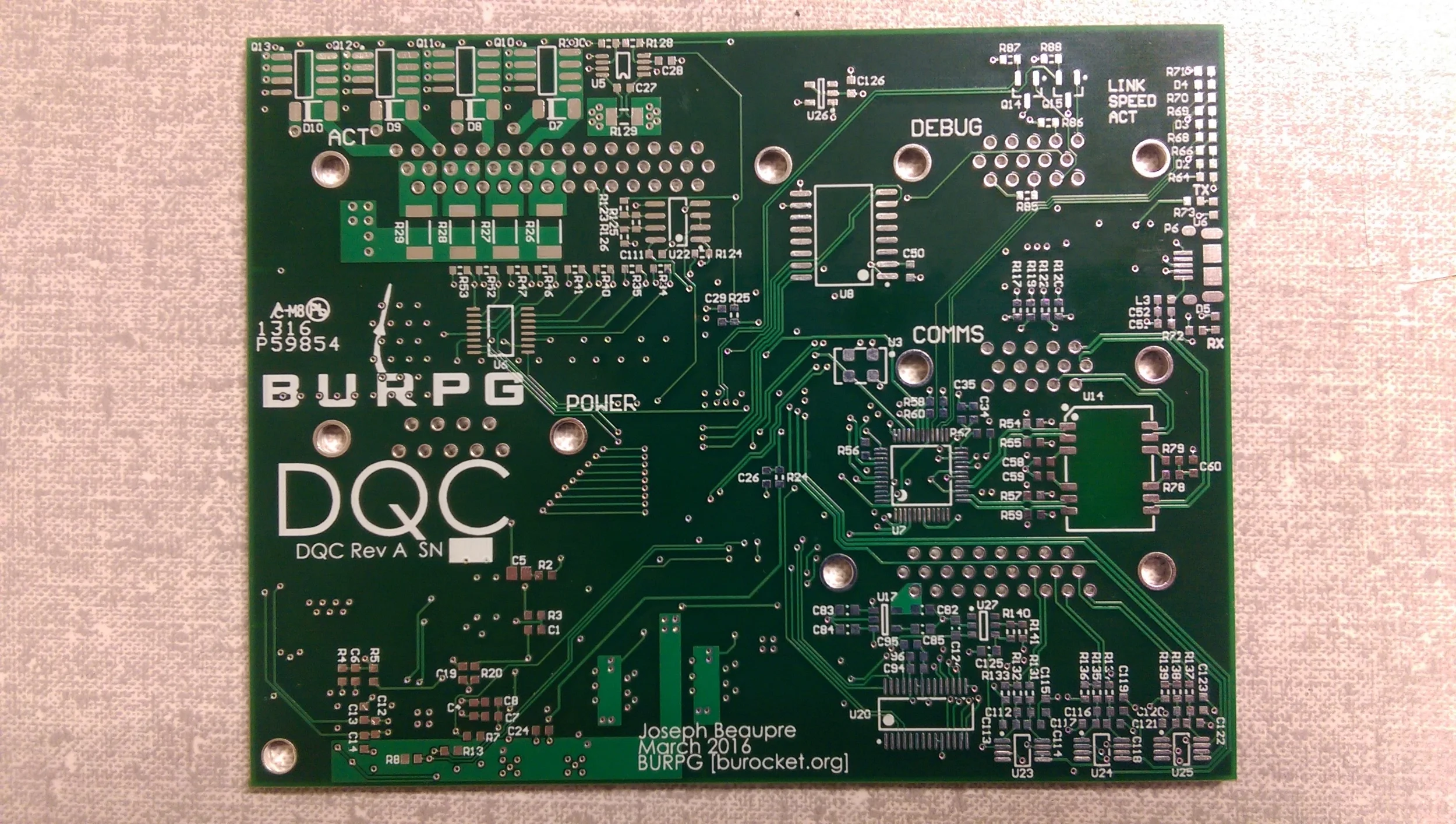 Backside of DQC, awaiting assembly