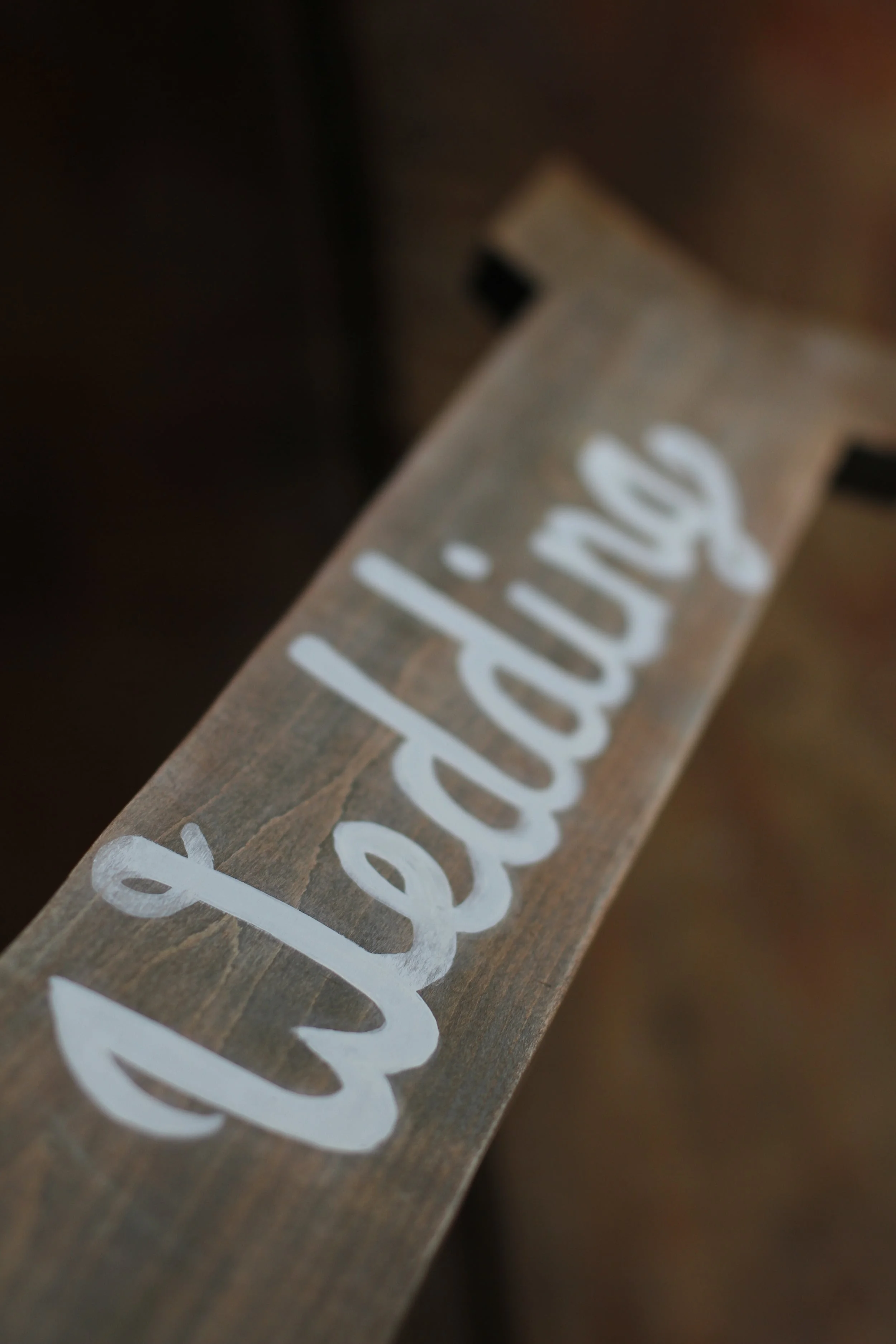 Custom Hand Painted Oak Wedding Sign 