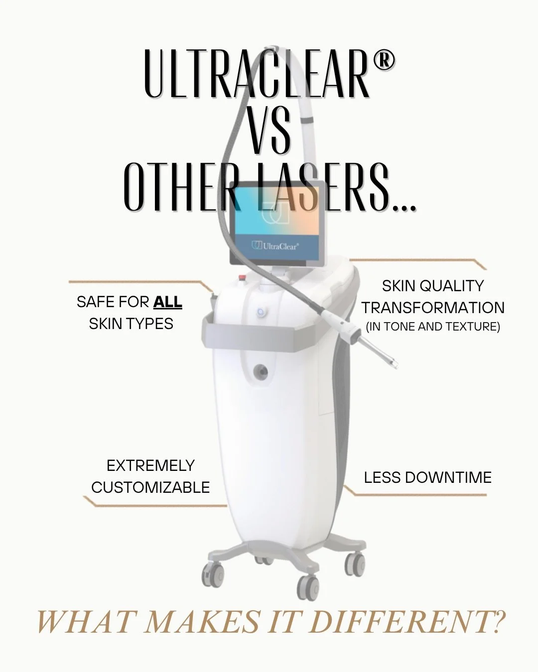 Whether you&rsquo;re looking for a subtle refresh or a dramatic transformation, the UltraClear can be tailored to your skin goals. Using advanced cold fiber laser technology designed to deliver powerful results with less downtime, more comfort, and c