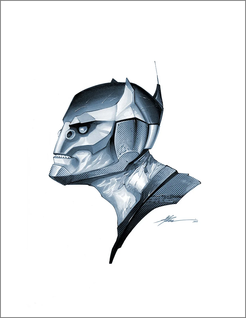 Blue Bat print