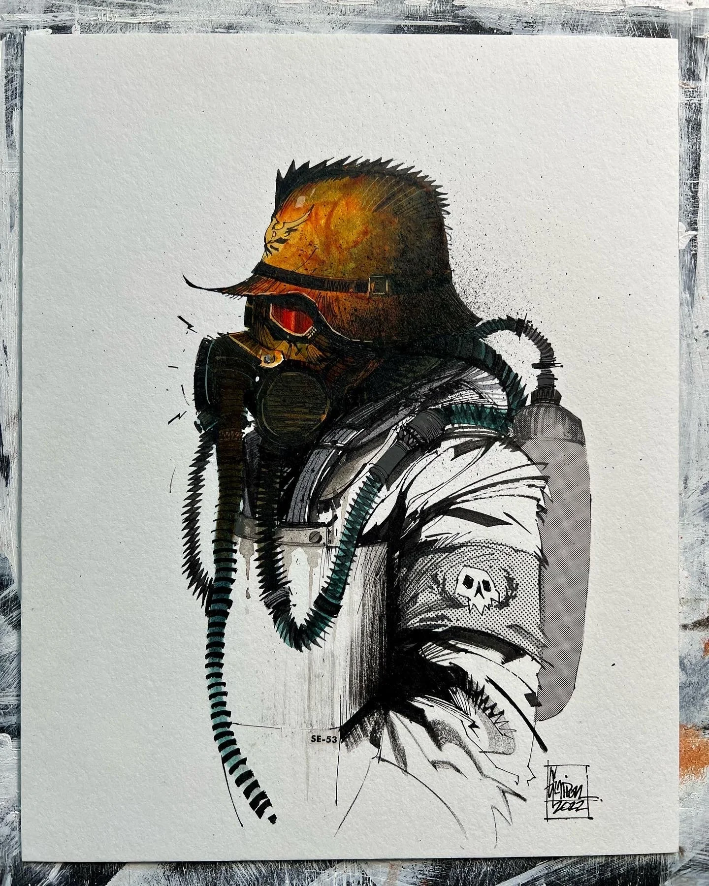 Flame Thrower Illustration