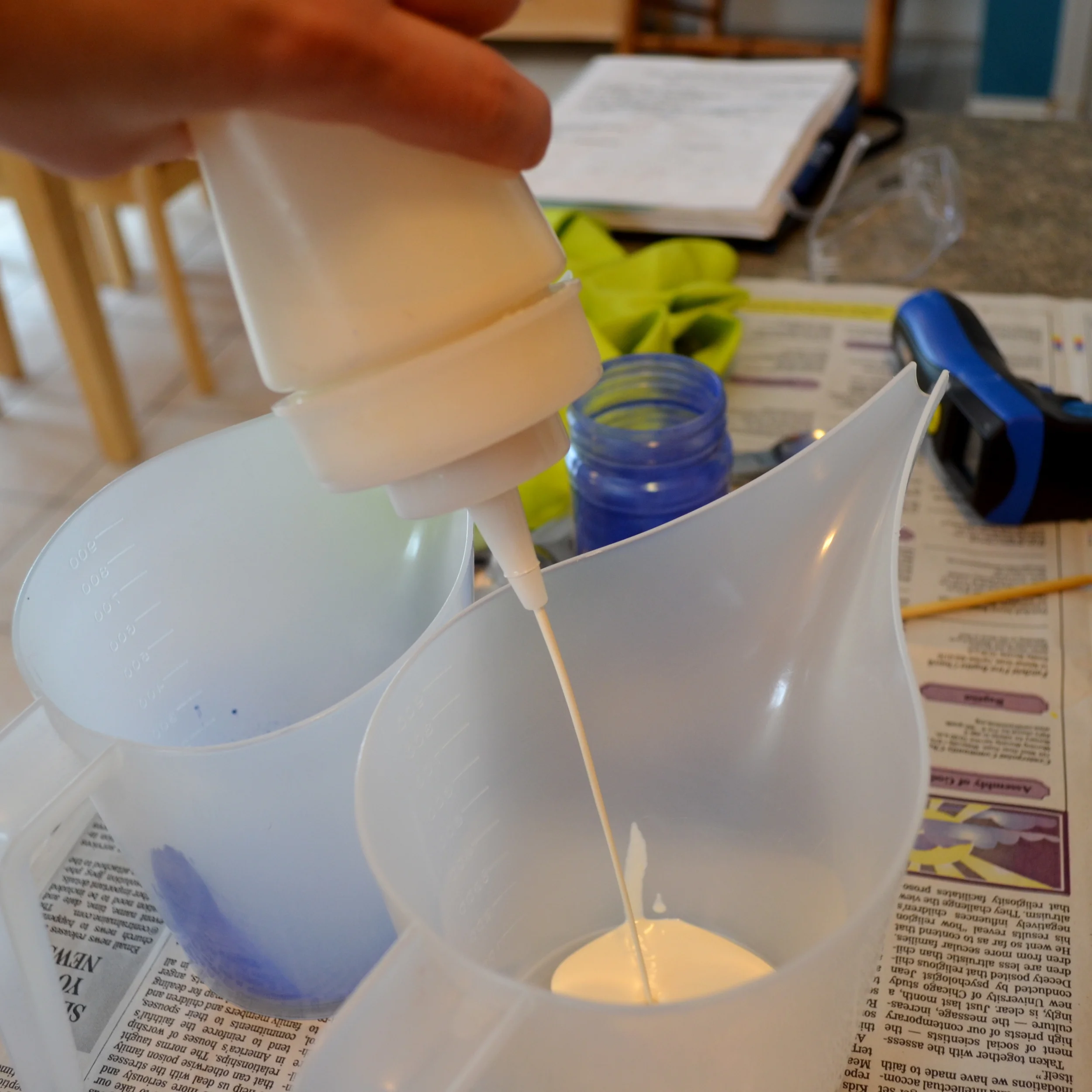 Titanium dioxide is premixed with oil.