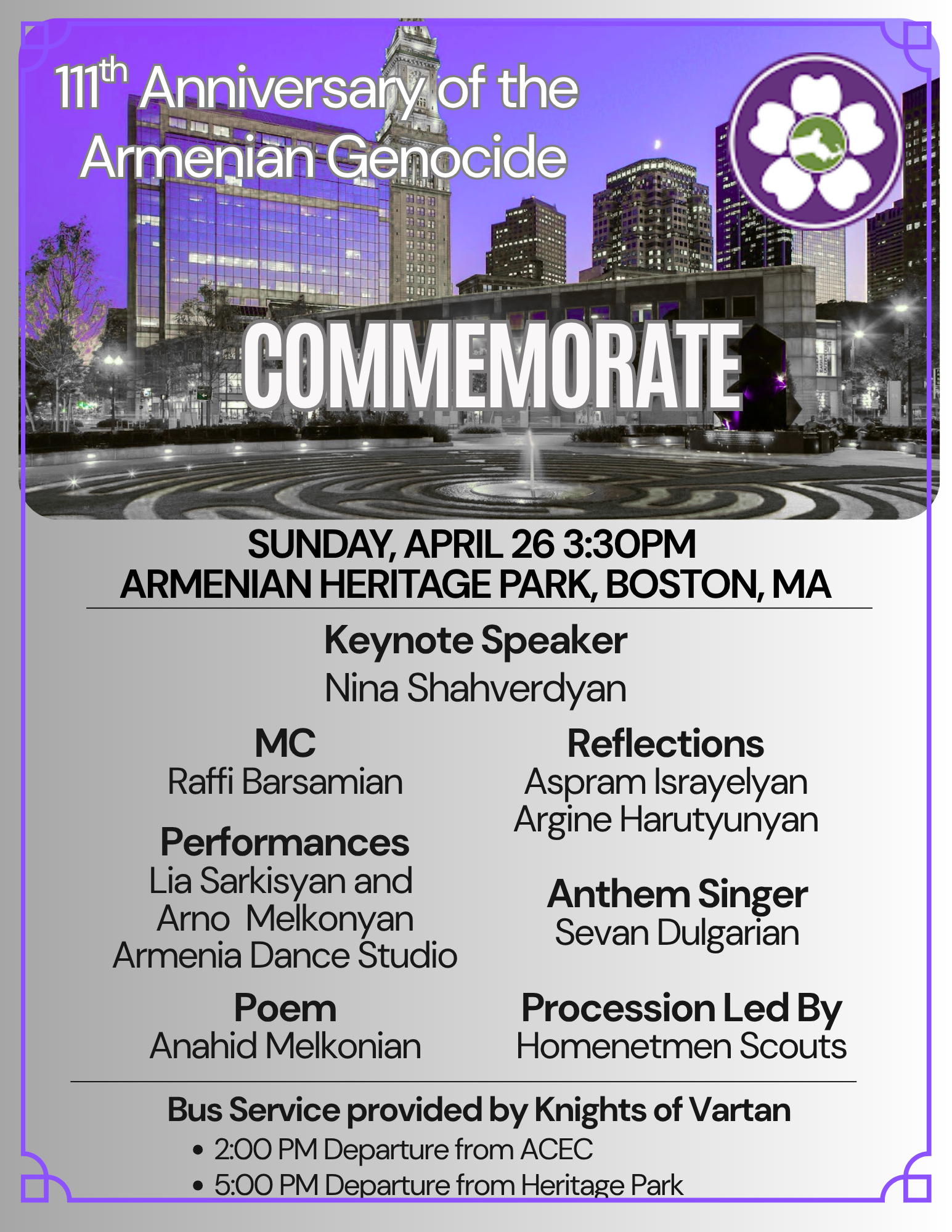 111th Anniversary of the Armenian Genocide - 