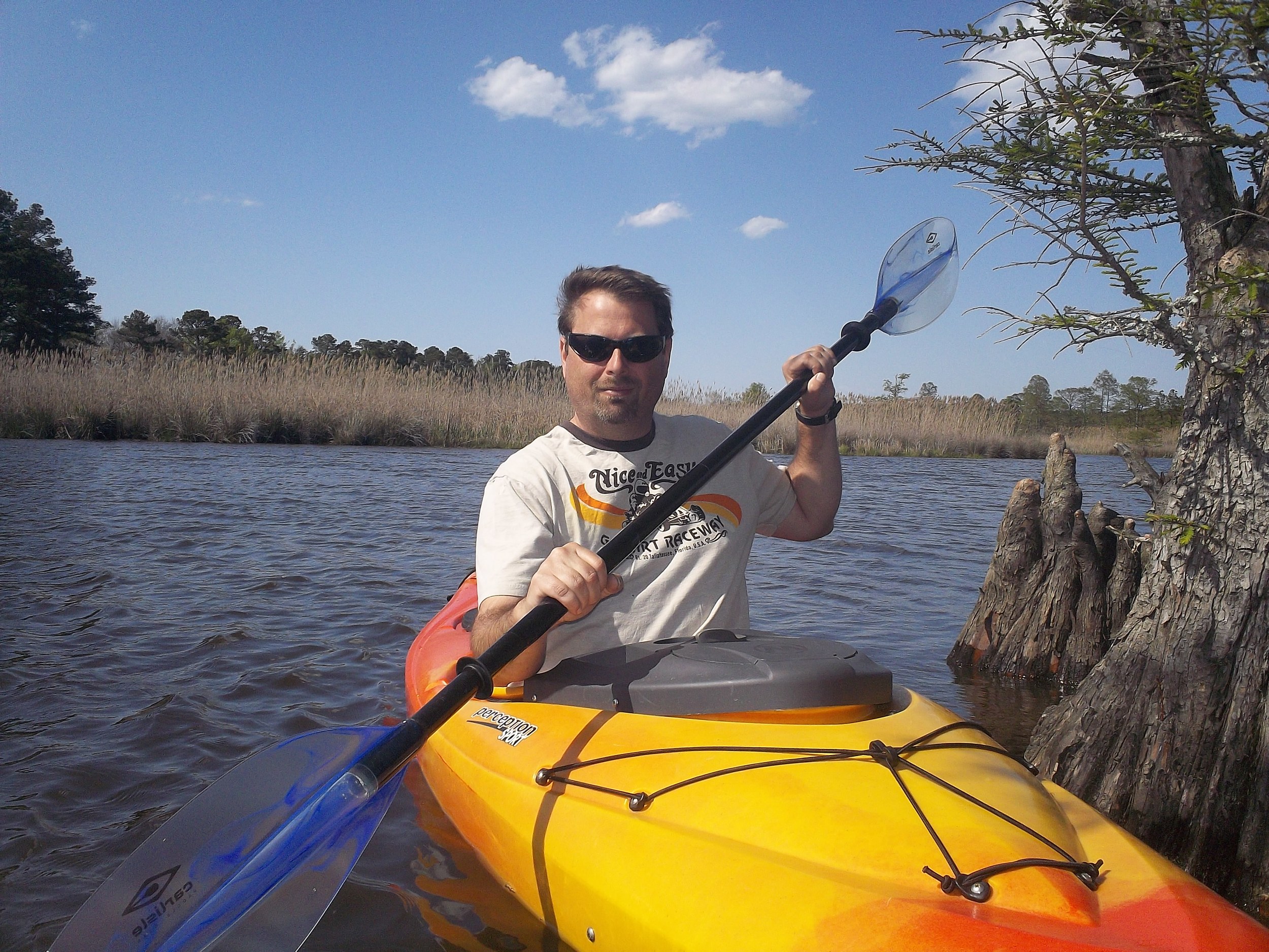 Jim Paddling Back Bay's North Landing River - Photo by Ryan Setzer