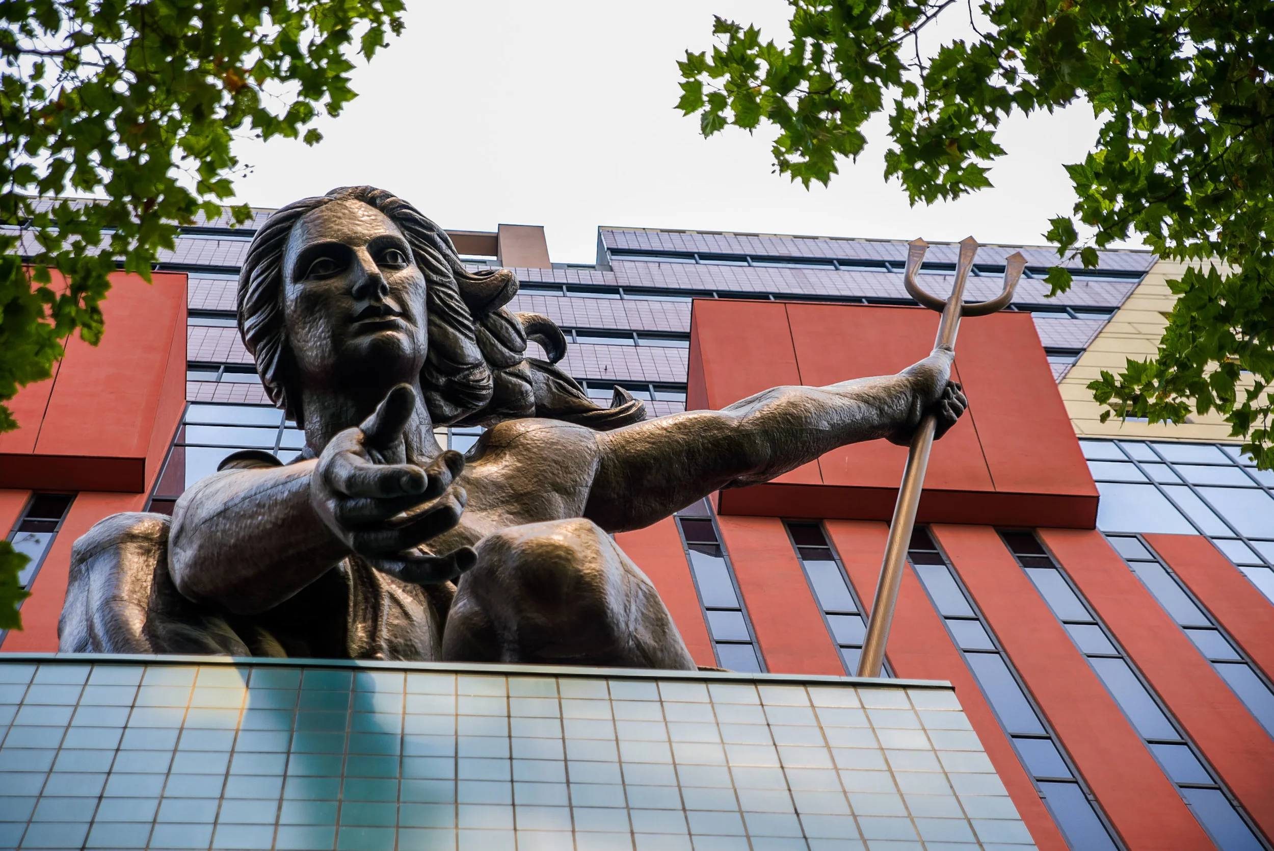The Statue " Portlandia " by Raymond Kaskey greets visitors to the Portland Municipal Building. ©2017 Images by Design