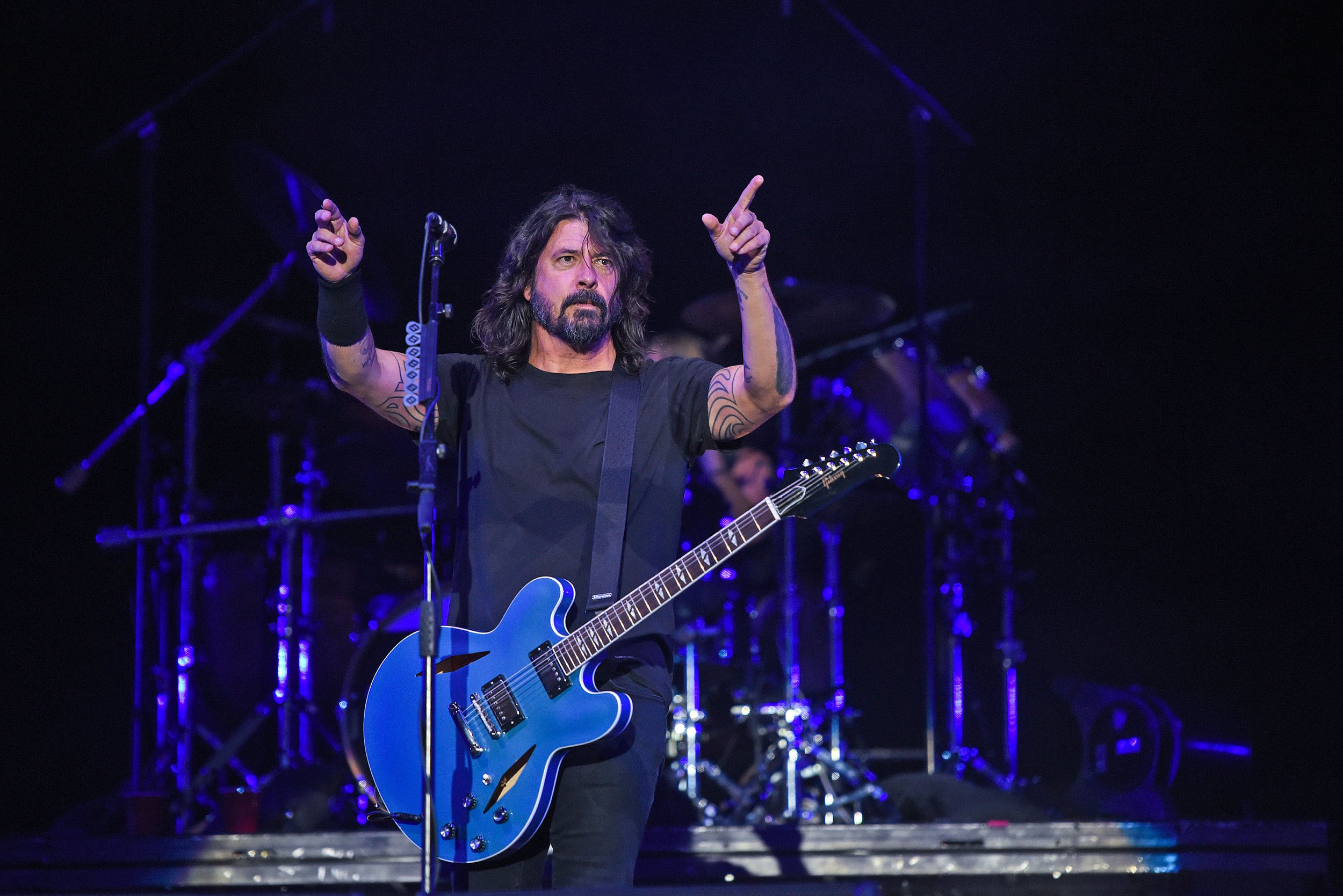 Dave Grohl at Reading Festival.
