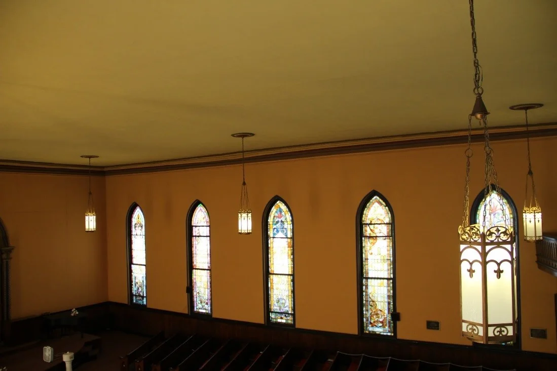 49 View southwest from balcony showing overview of nave windows.jpg
