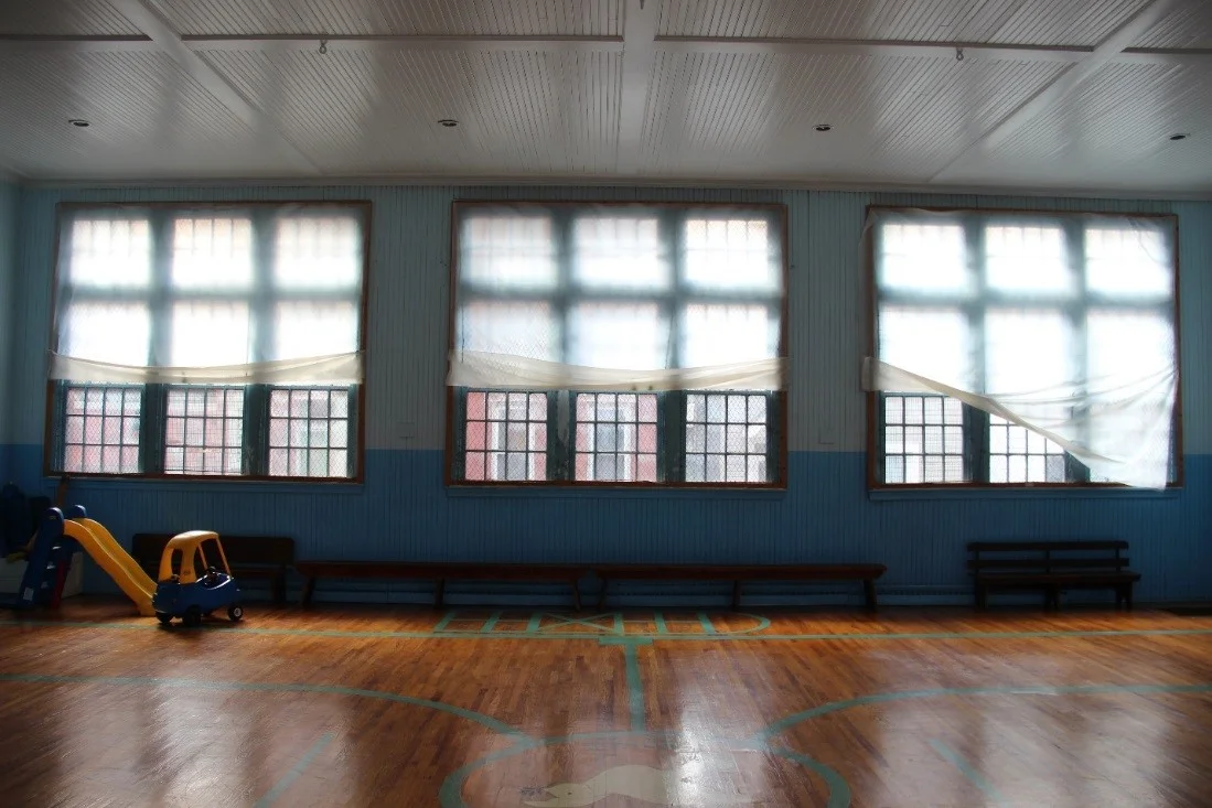 72 View north showing detail of interior of gym windows.jpg