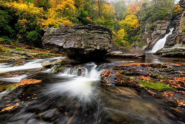 Linville Falls in the Linville Gorge