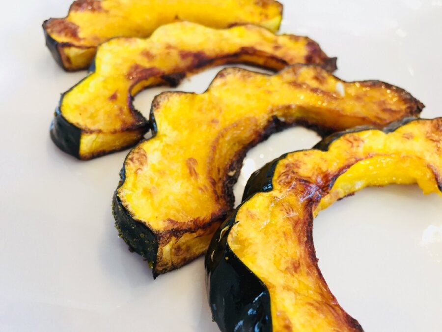 Roasted Acorn Squash with Cilantro Lime Vinaigrette Dressing