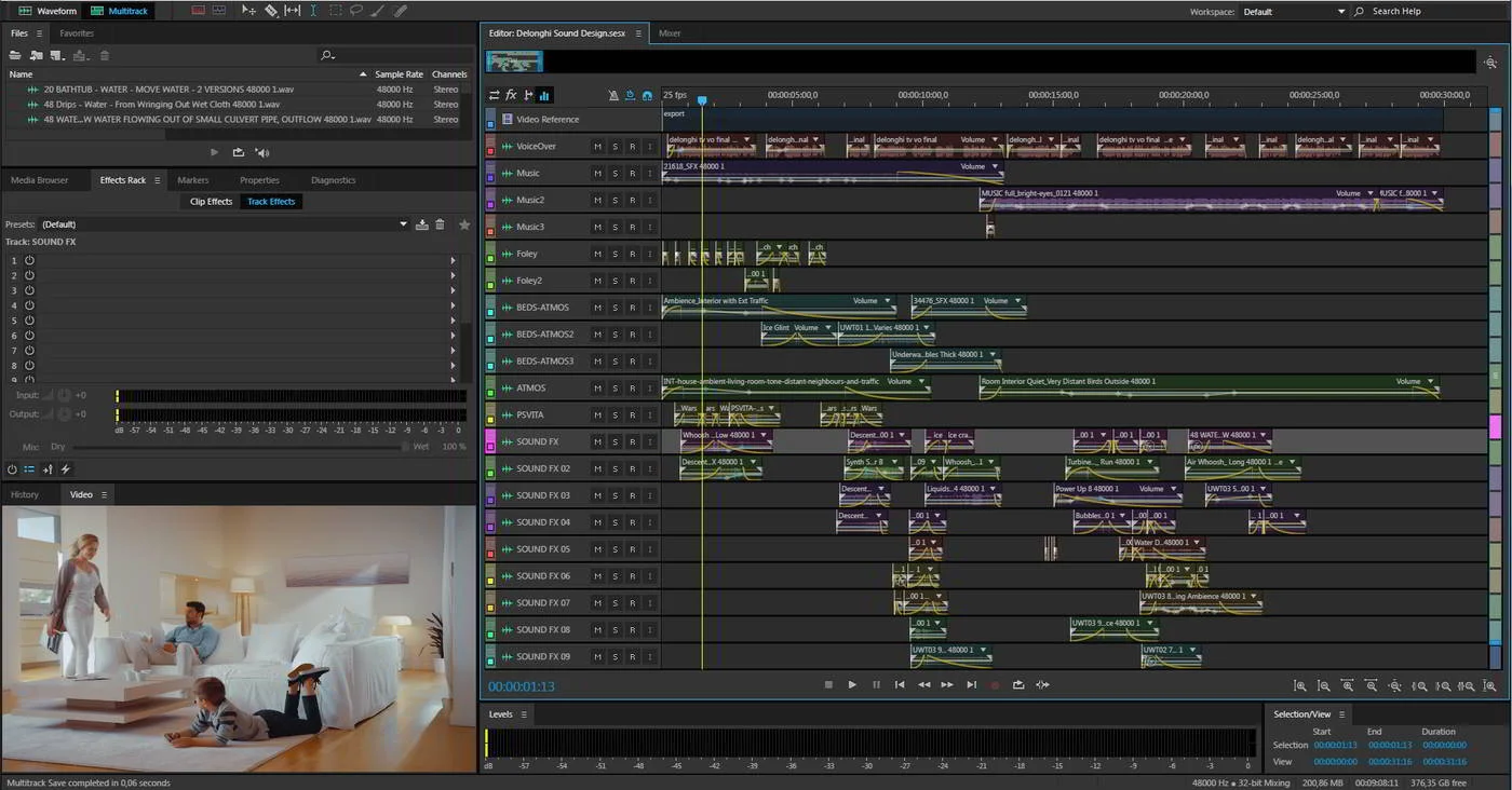 Sound Design Project. Click to Enlarge.