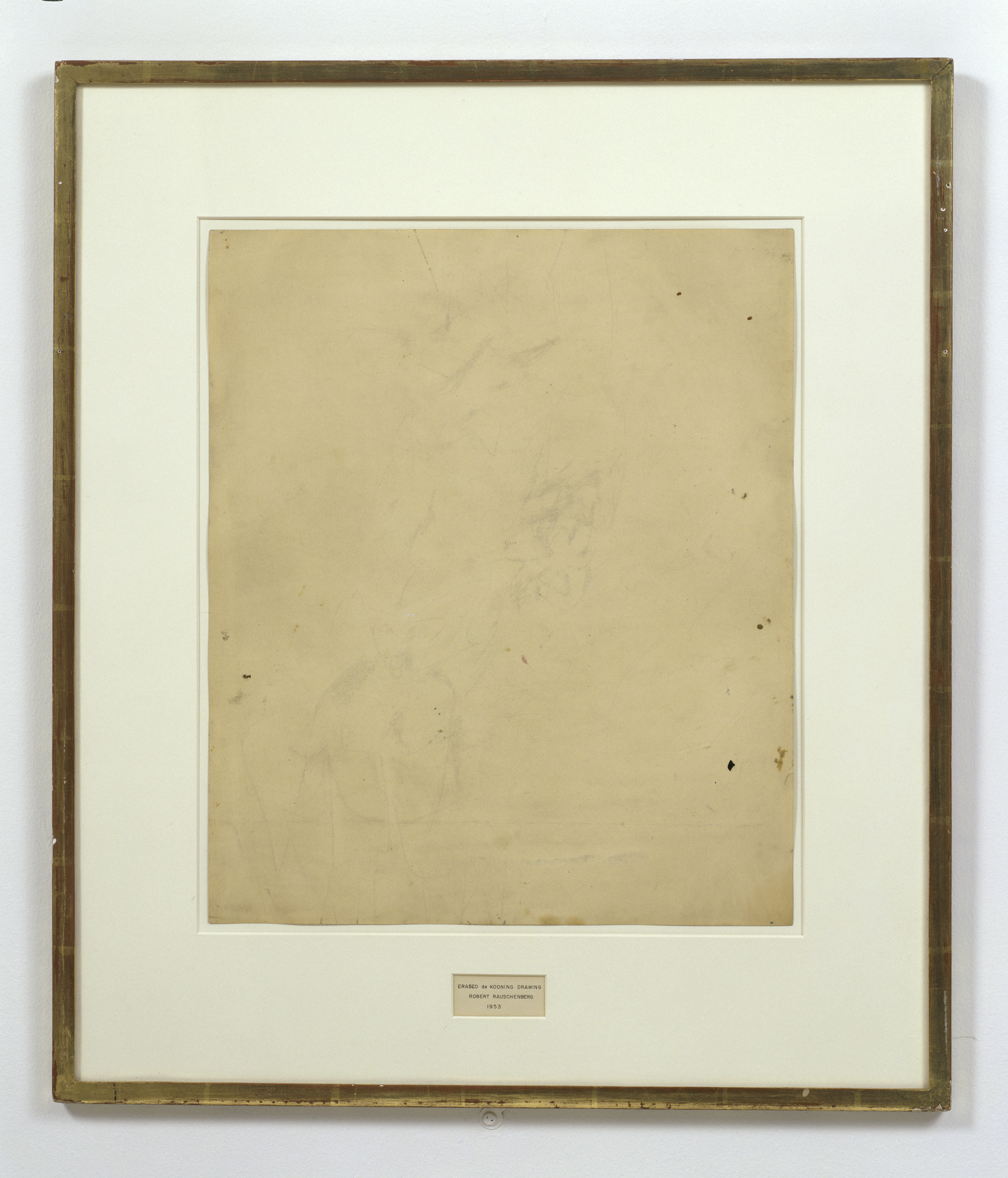Erased De Kooning Drawing - Robert Rauschenberg - 1953
